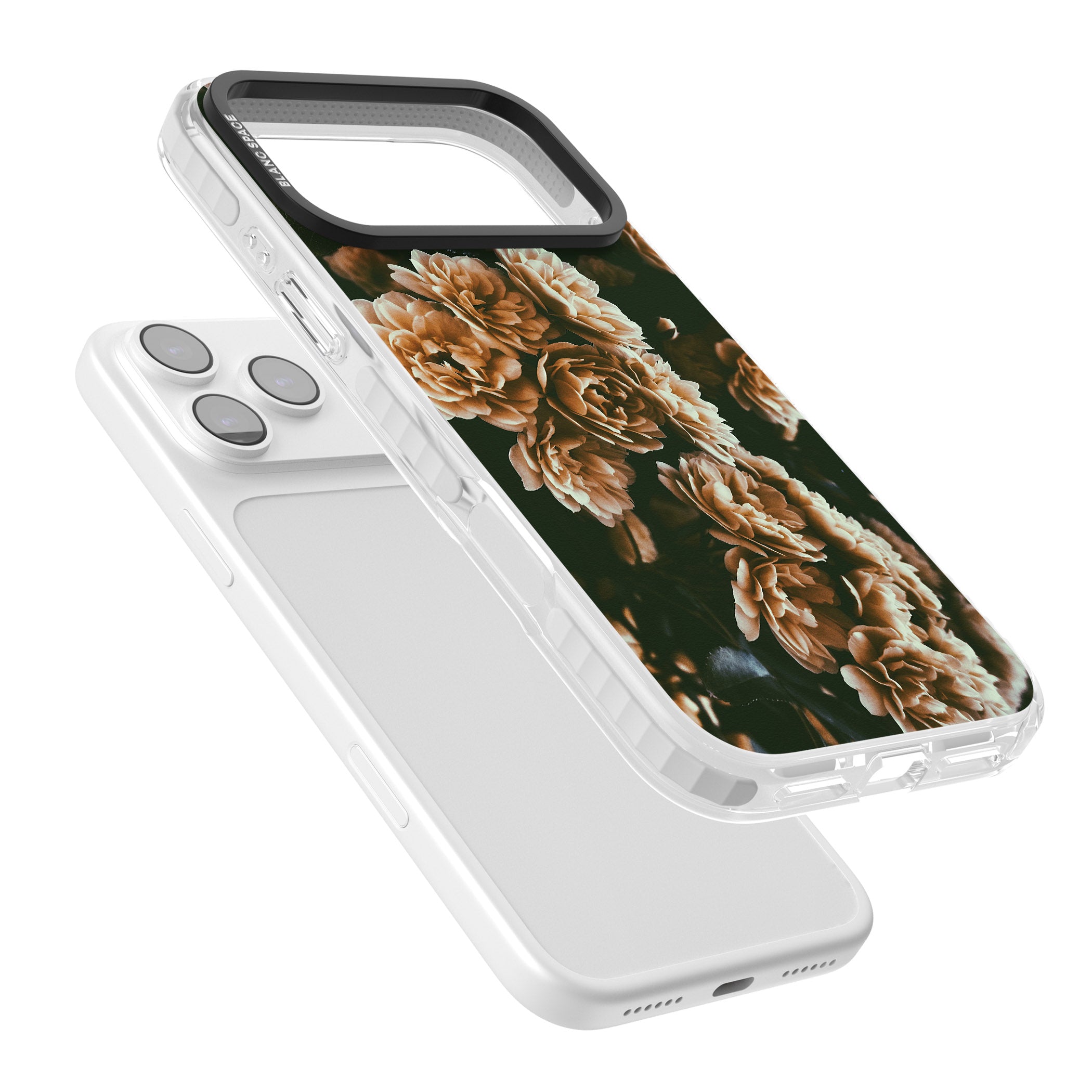 Moody Peony iPhone 17 Pro Impact Pro Clear Phone Case Colours