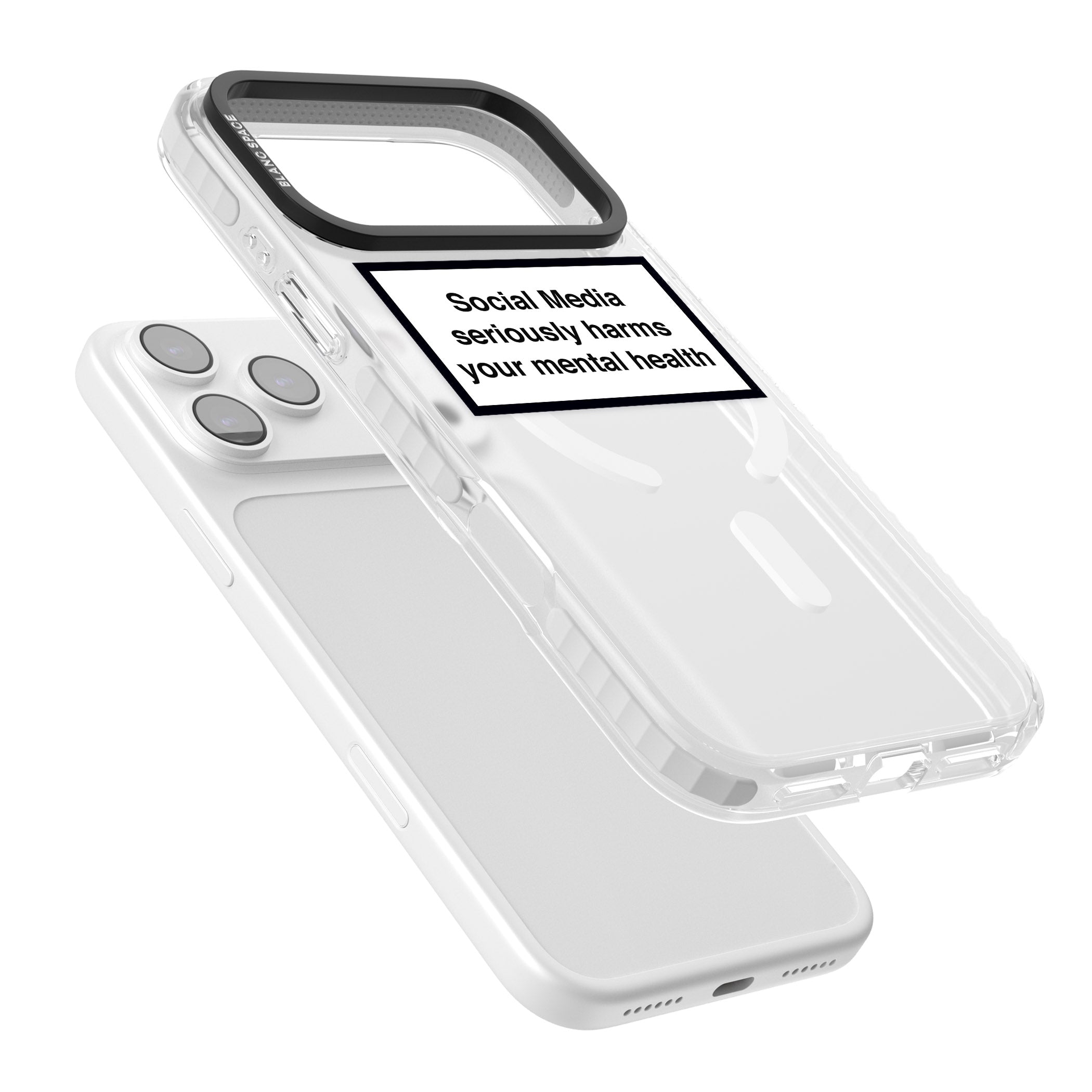 Social Media Quote iPhone 17 Pro Impact Pro Clear Phone Case Colours