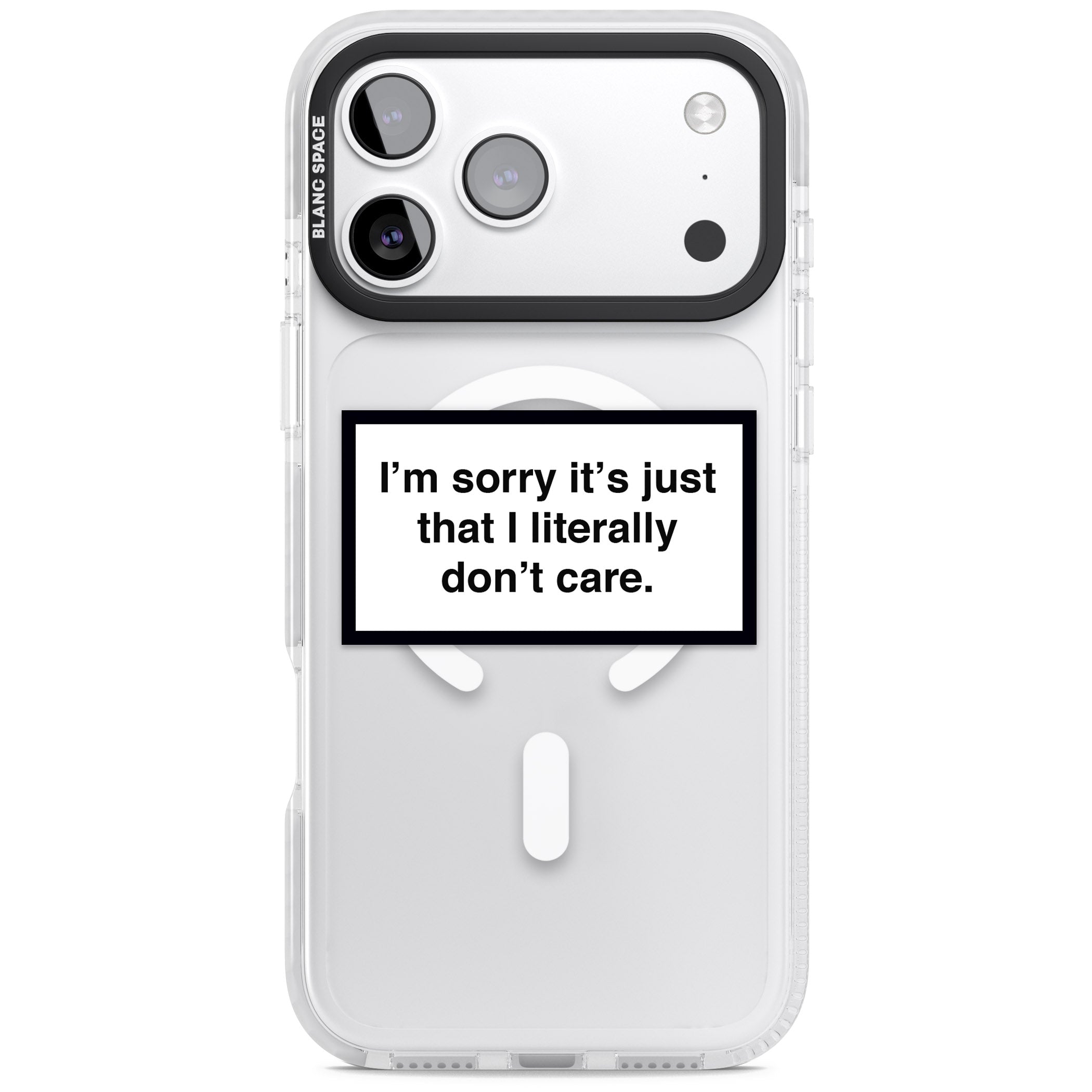Literally Don'T Care iPhone 17 Pro Impact Pro Clear Phone Case