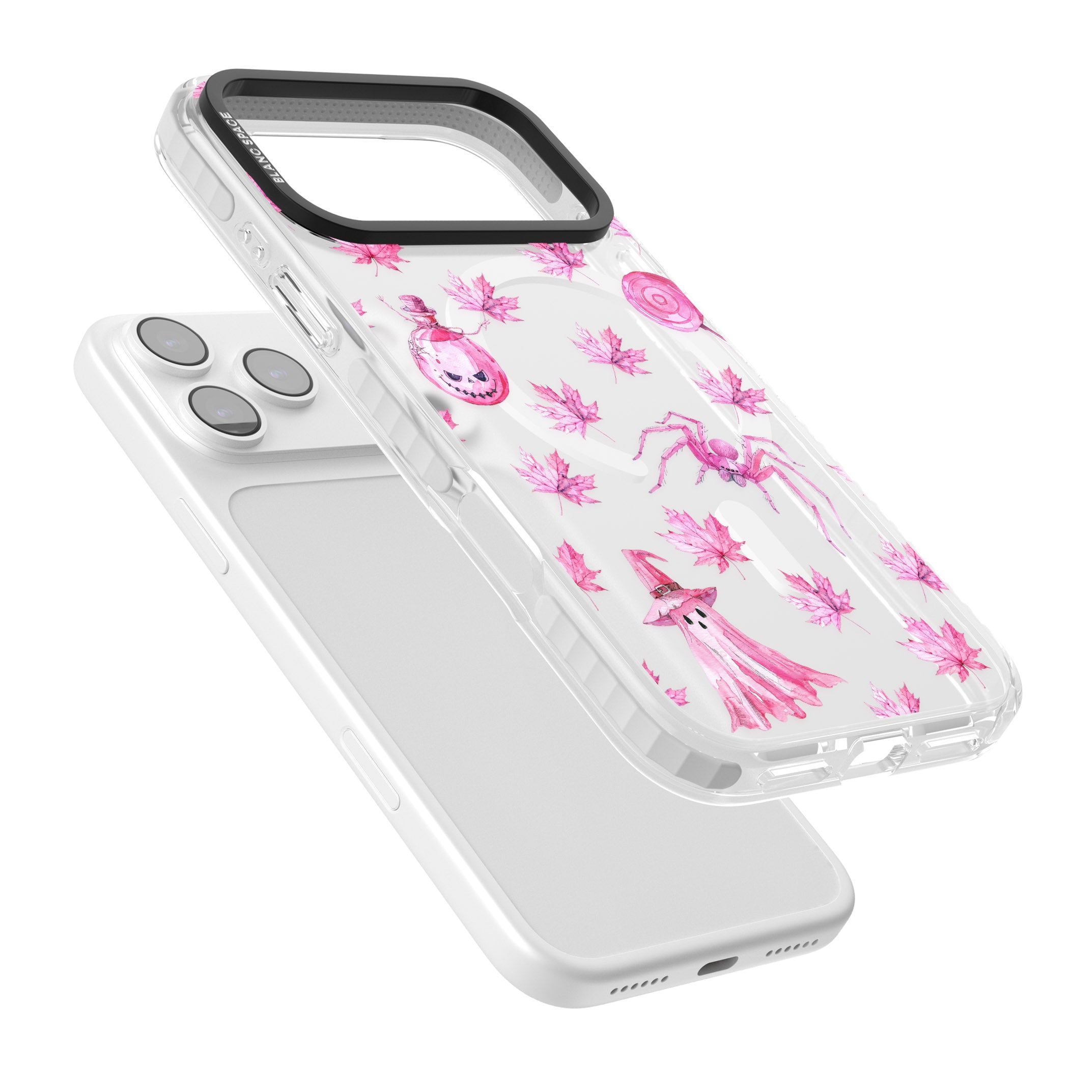 Pink Moon Maple iPhone 17 Pro Impact Pro Clear Phone Case Colours