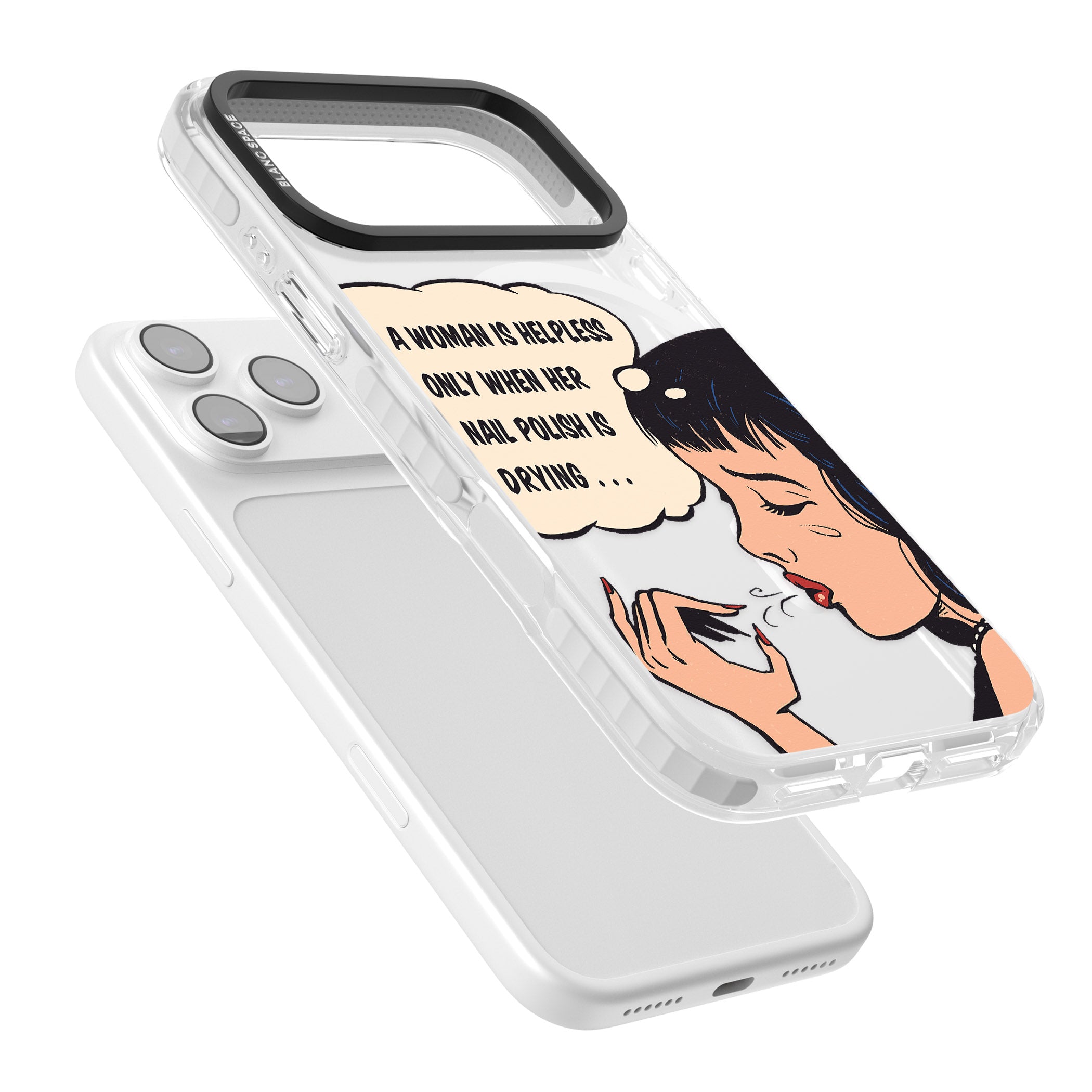 Drying Nails Pop Art iPhone 17 Pro Impact Pro Clear Phone Case Colours