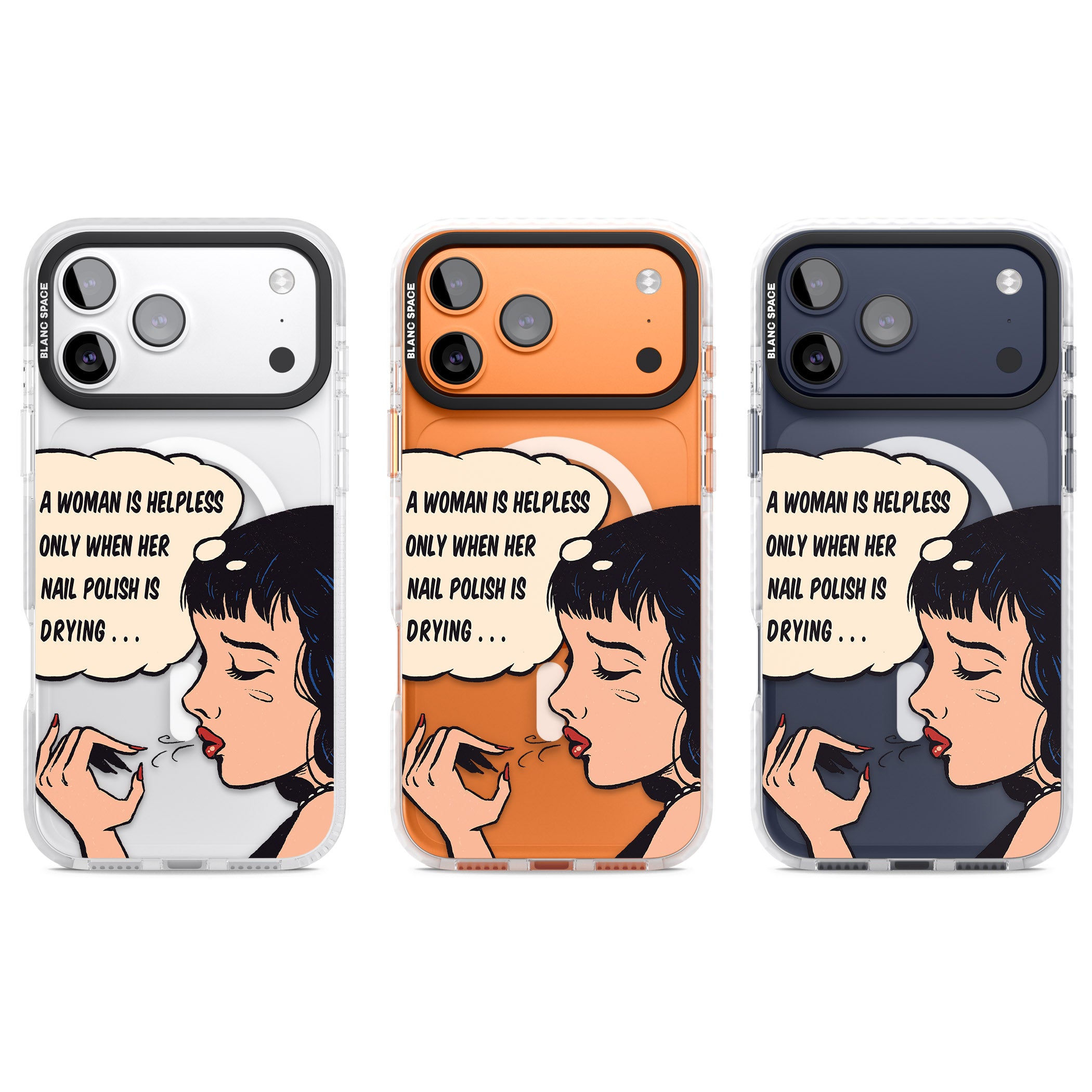 Drying Nails Pop Art iPhone 17 Pro Impact Pro Clear Phone Case APT Impact Protection