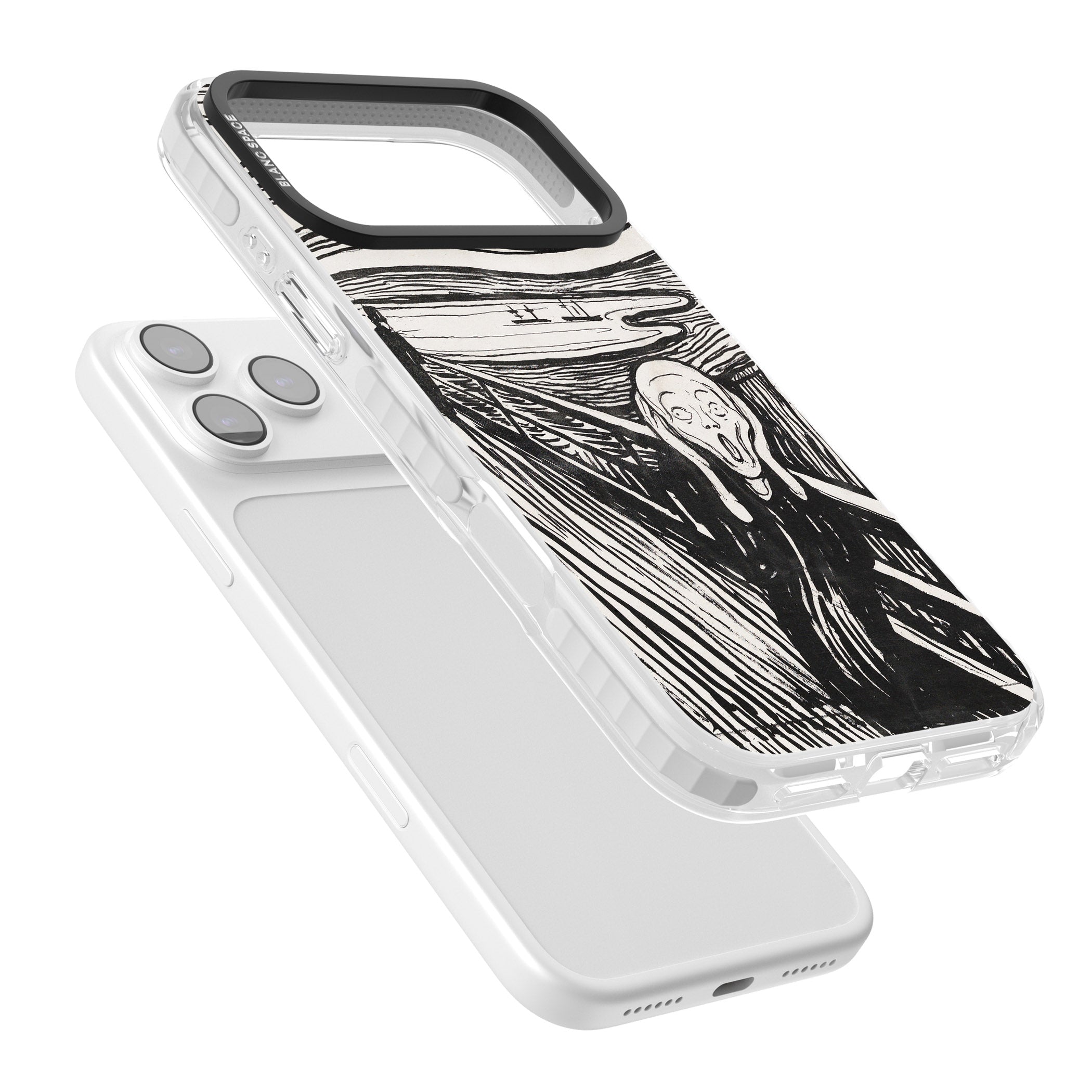 The Scream iPhone 17 Pro Impact Pro Clear Phone Case Colours