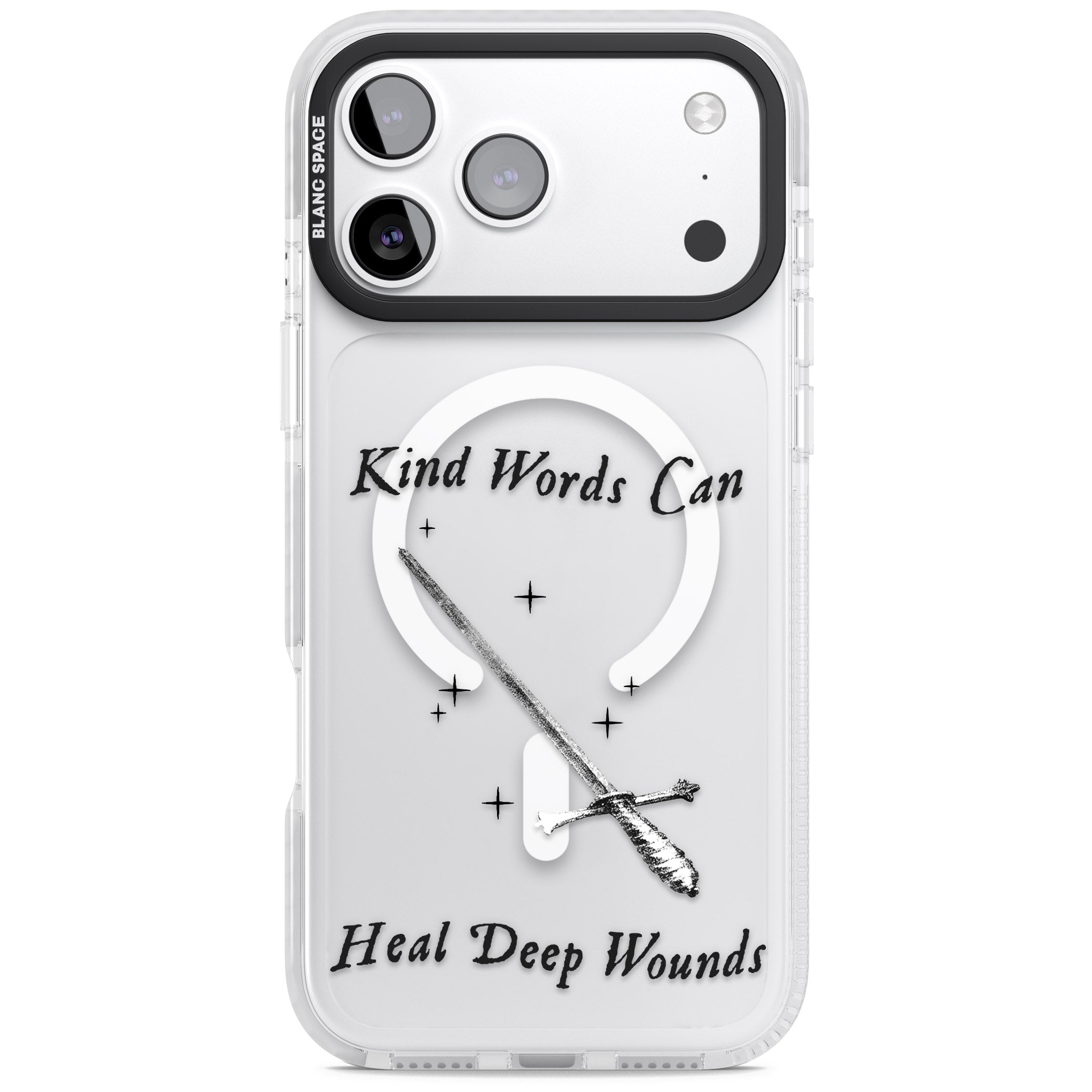 Kind Words Can Heal Deep Wounds iPhone 17 Pro Impact Pro Clear Phone Case