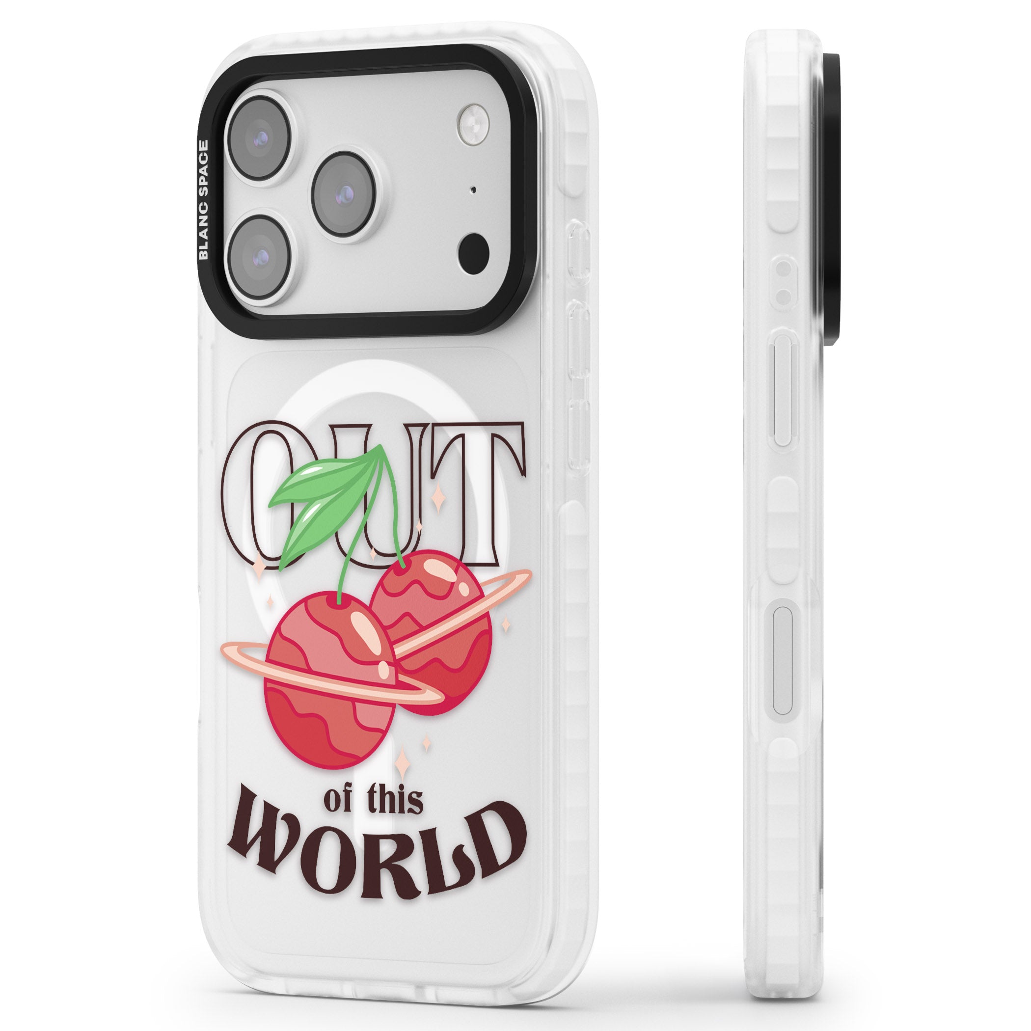 Out Of This World iPhone 17 Pro Impact Pro Clear Phone Case Side Profile