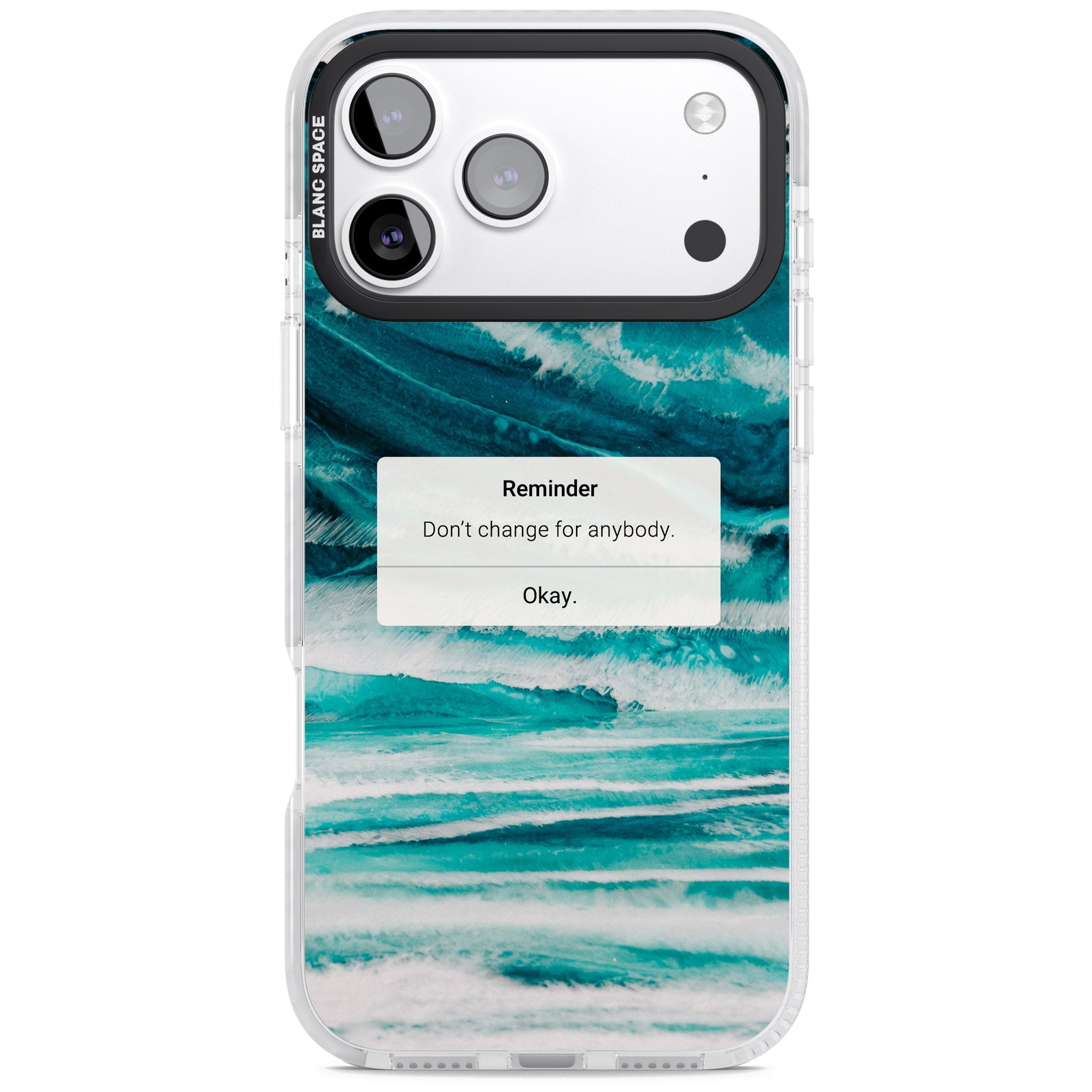 Ocean Vibe Reminder iPhone 17 Pro Impact Pro Clear Phone Case