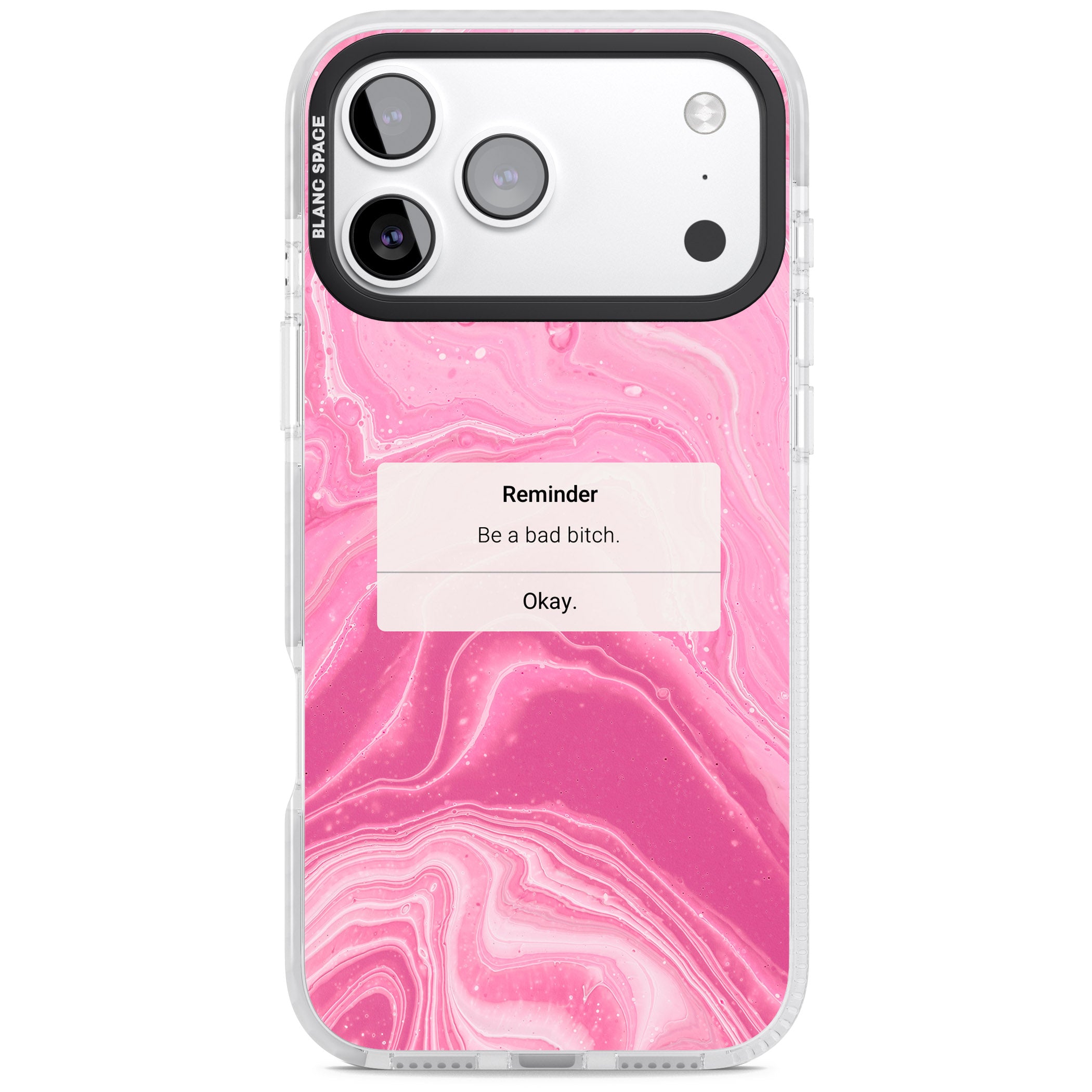 Bad Bitch Reminder iPhone 17 Pro Impact Pro Clear Phone Case