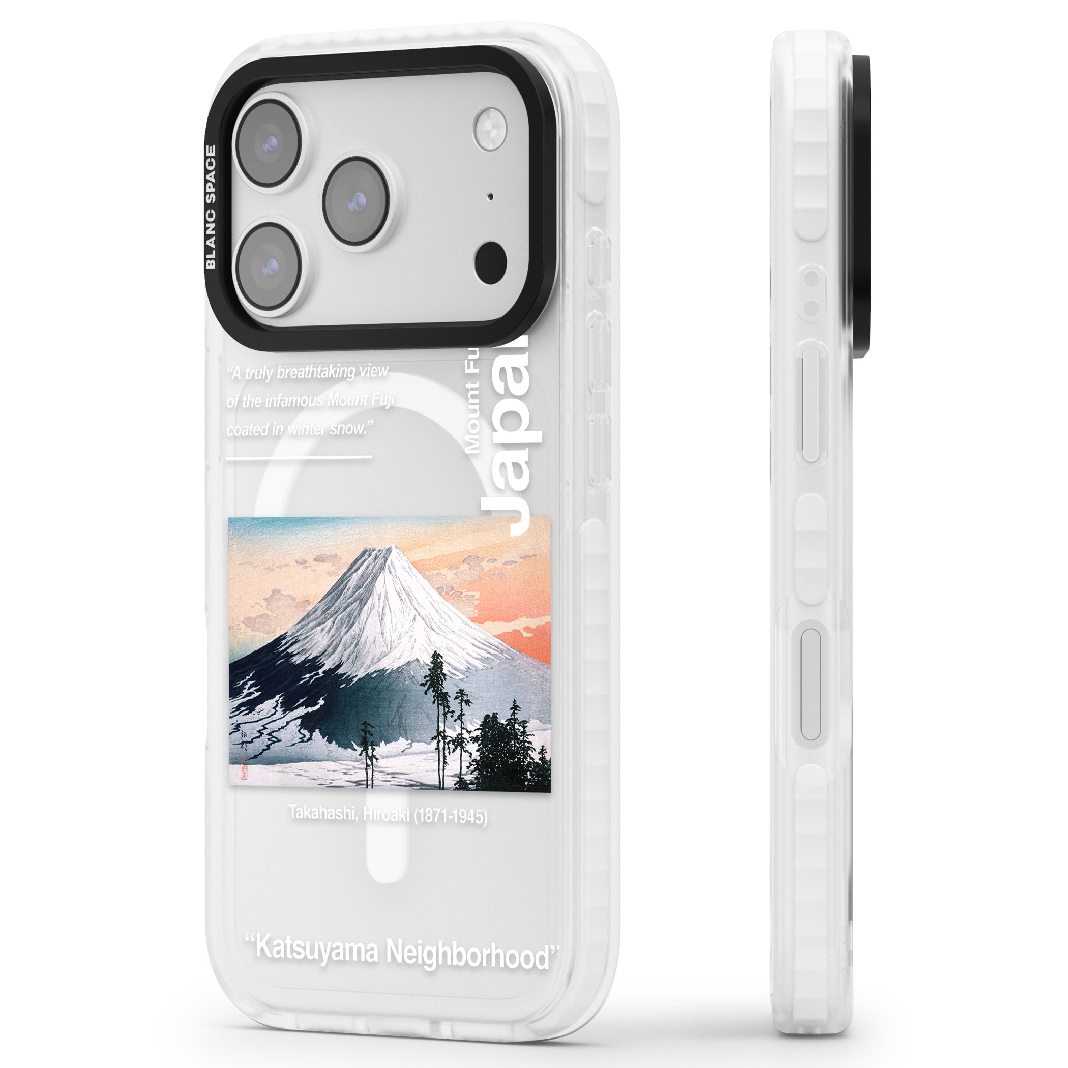 Katsuyama Neighborhood iPhone 17 Pro Impact Pro Clear Phone Case Side Profile
