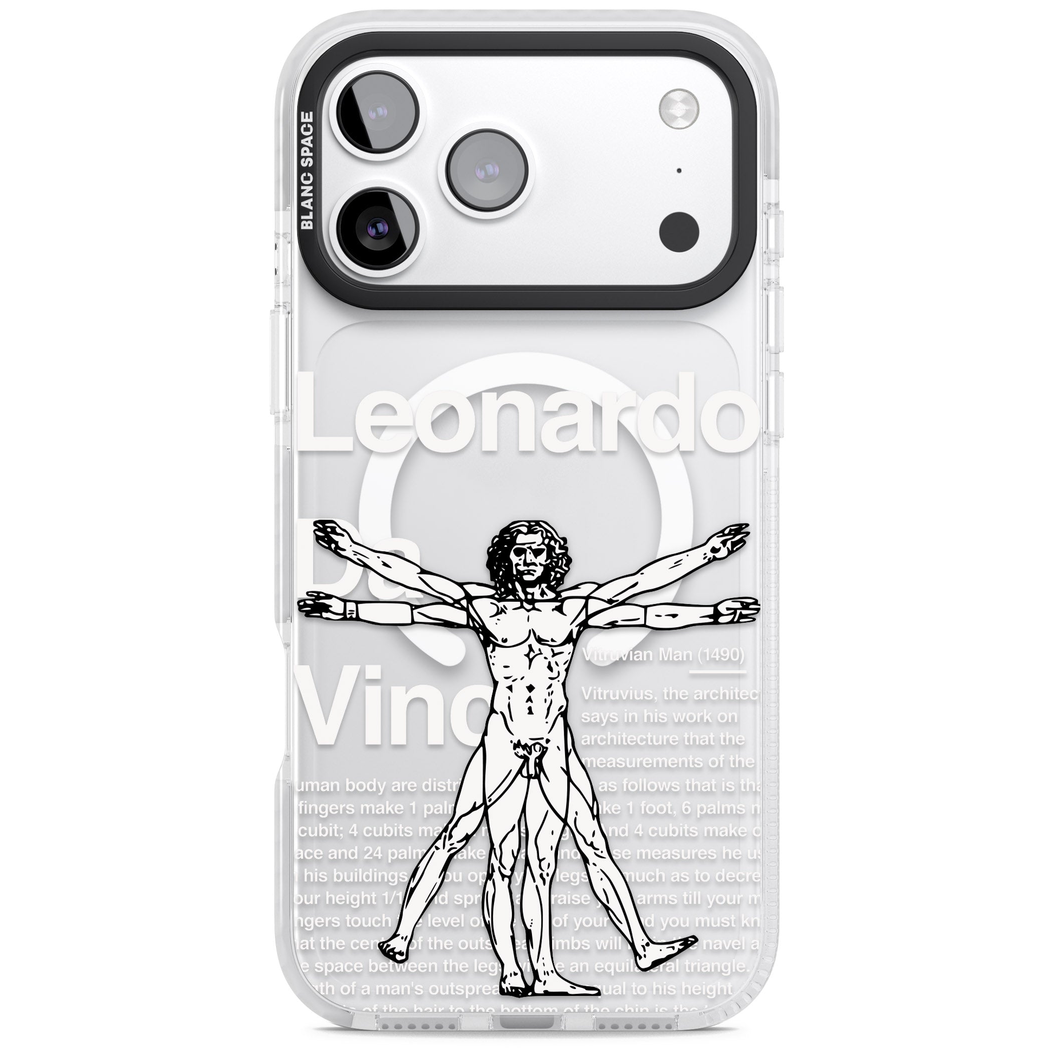 Vitruvian Man iPhone 17 Pro Impact Pro Clear Phone Case