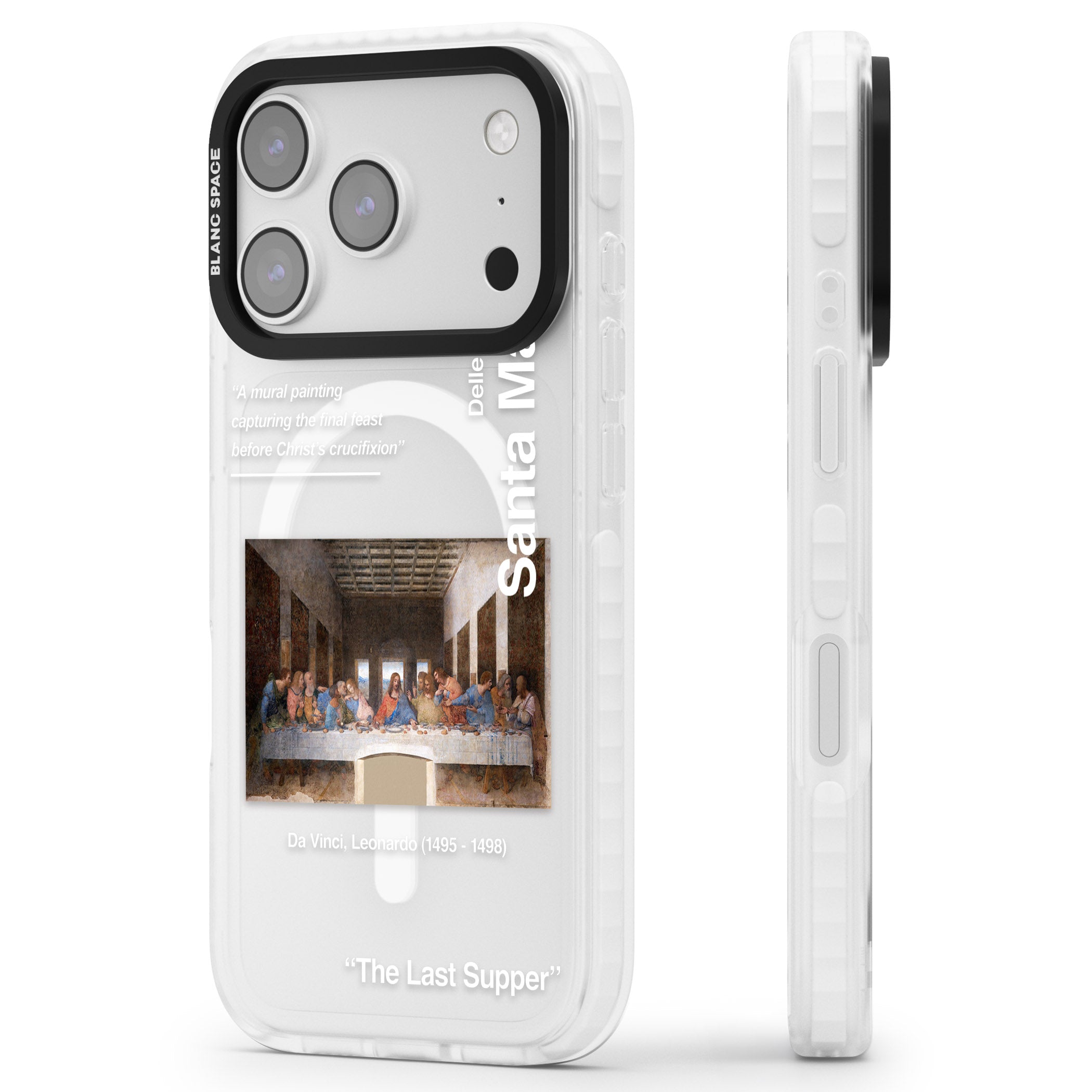 The Last Supper iPhone 17 Pro Impact Pro Clear Phone Case Side Profile