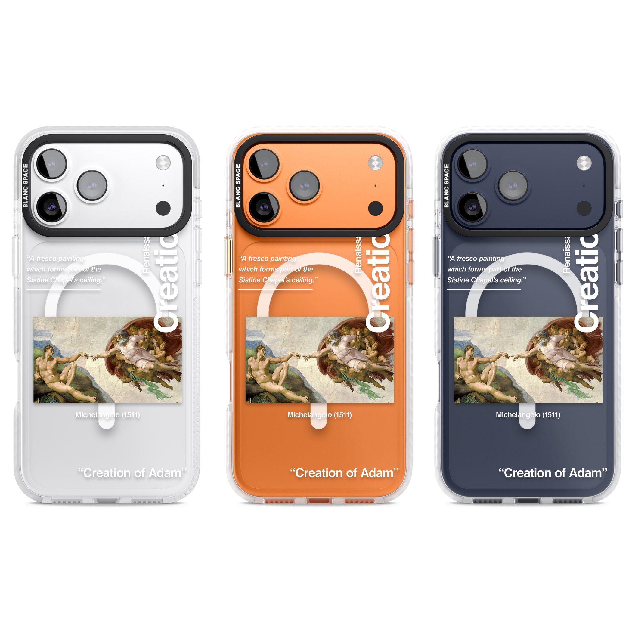 Creation Of Adam Michelangelo iPhone 17 Pro Impact Pro Clear Phone Case APT Impact Protection