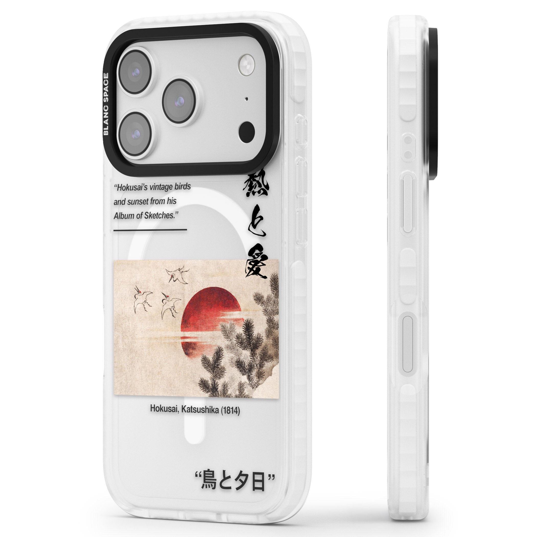 Birds And Sunset iPhone 17 Pro Impact Pro Clear Phone Case Side Profile