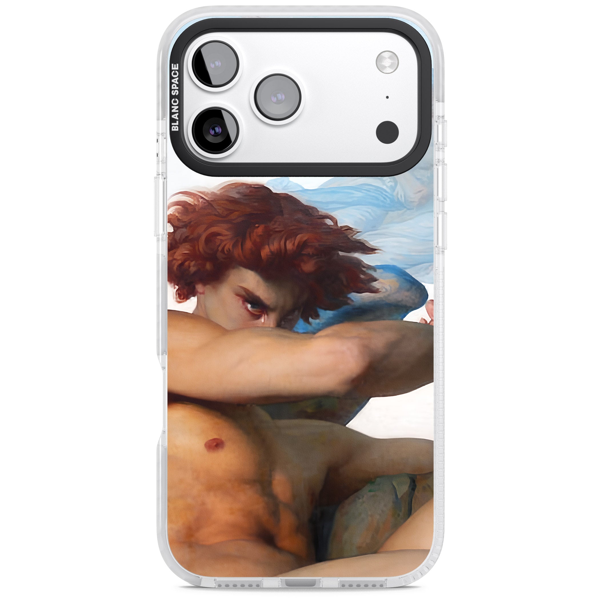 The Fallen Angel iPhone 17 Pro Impact Pro Clear Phone Case