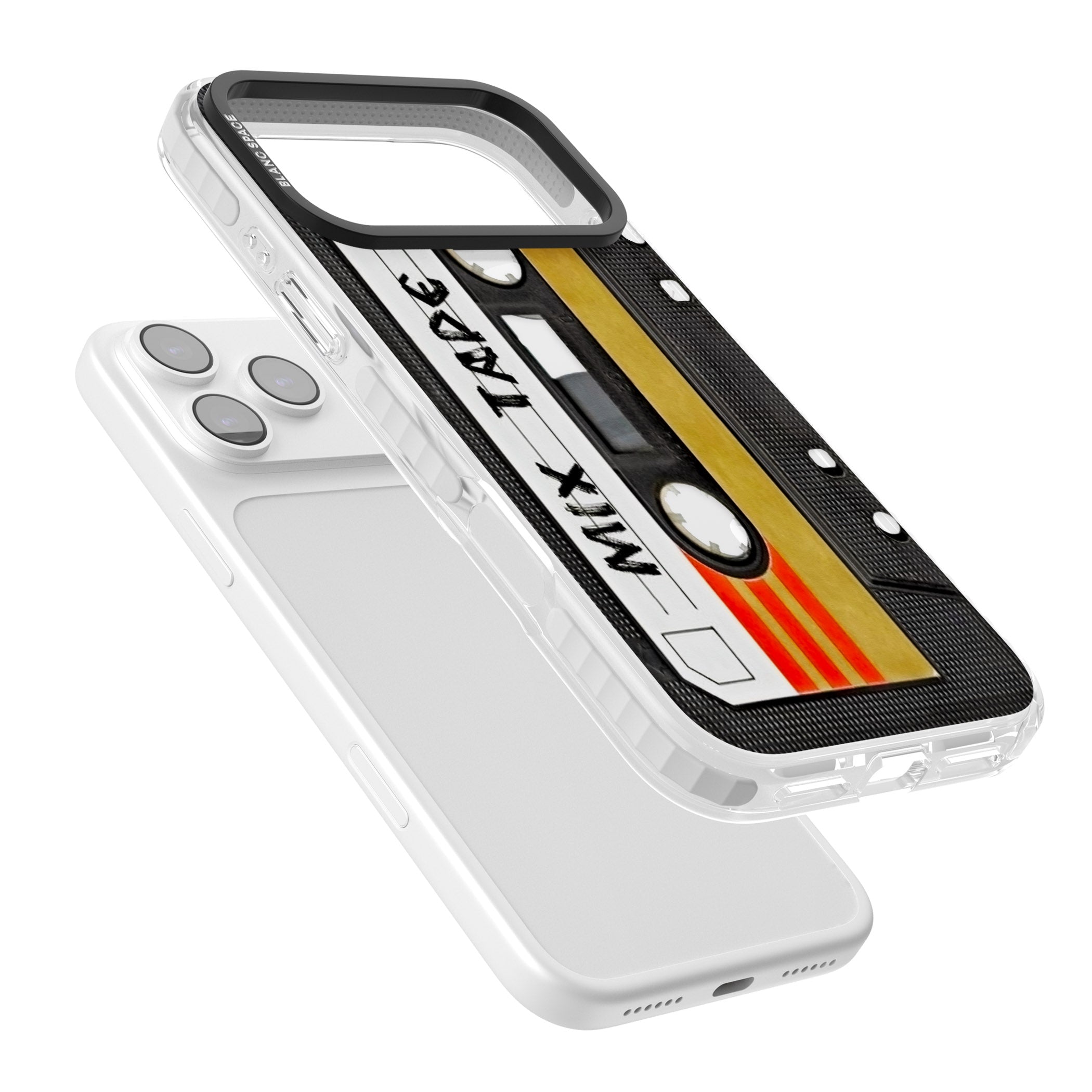 Retro Mix Tape iPhone 17 Pro Impact Pro Clear Phone Case Colours