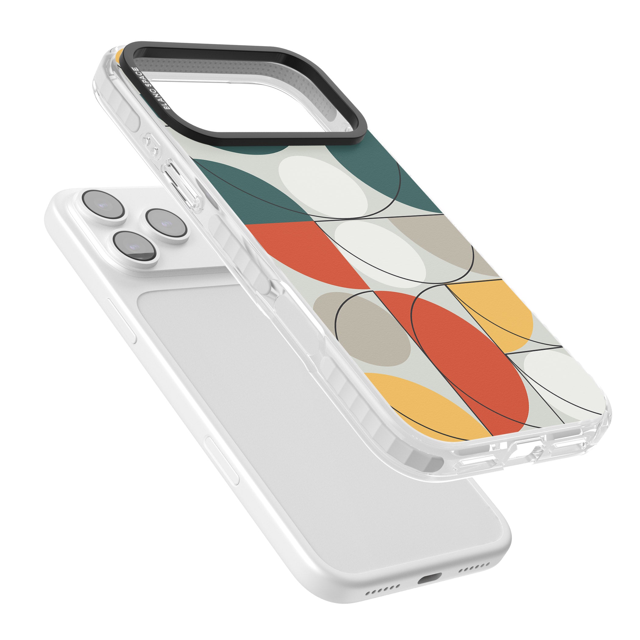 Modern Abstract Circle iPhone 17 Pro Impact Pro Clear Phone Case Colours