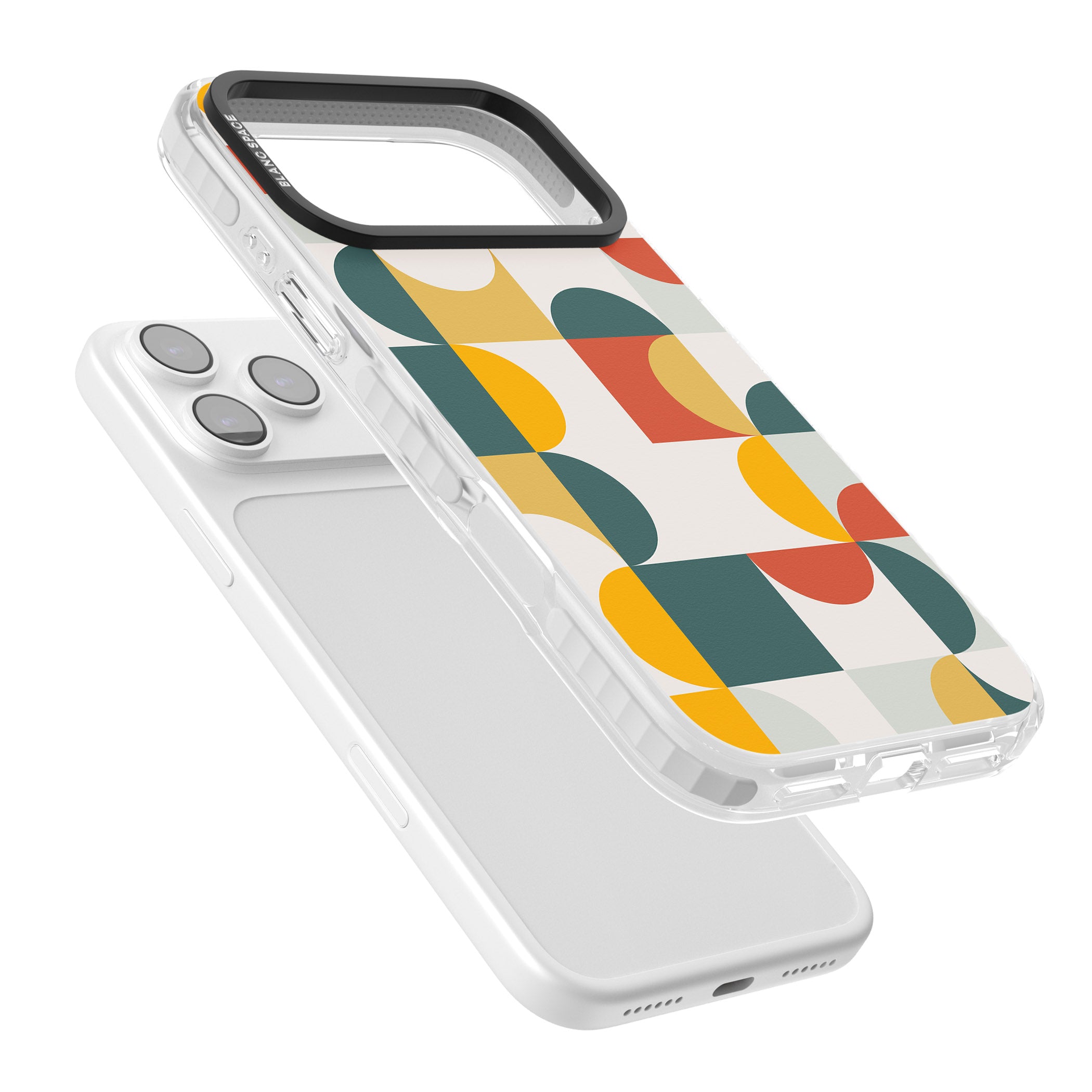 Retro Color Blocks iPhone 17 Pro Impact Pro Clear Phone Case Colours