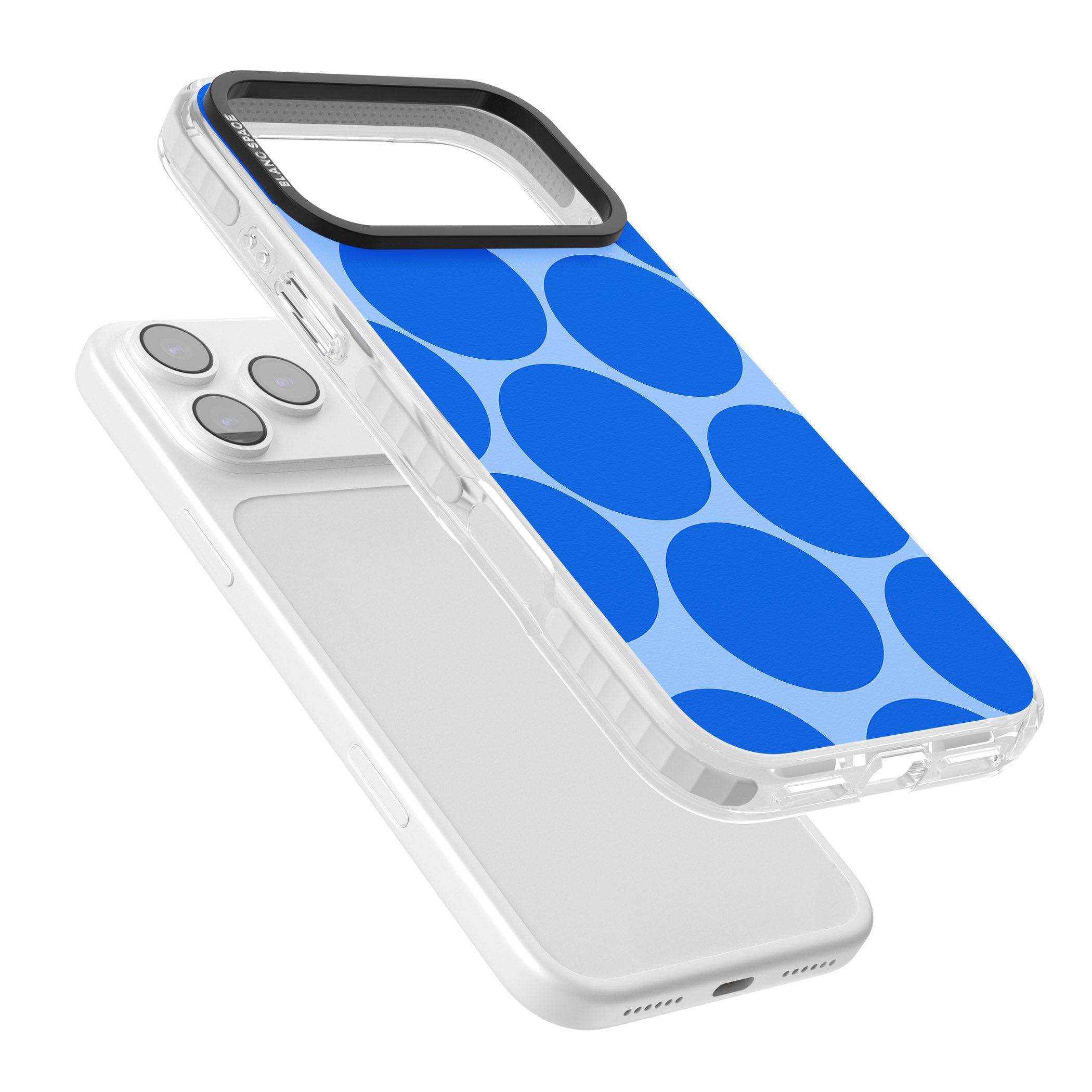 Retro Blue Dot iPhone 17 Pro Impact Pro Clear Phone Case Colours