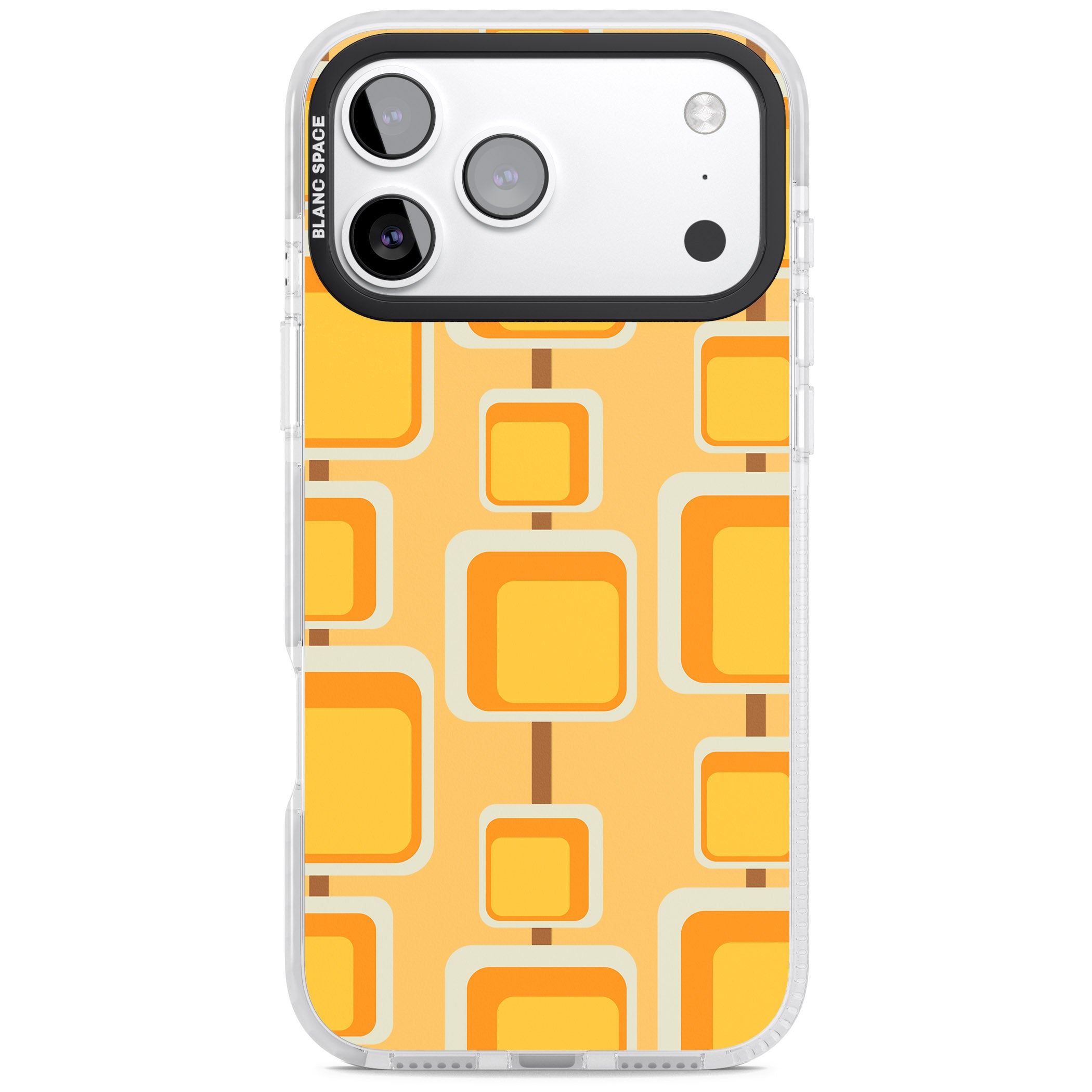 Sunny Mid Century Squares iPhone 17 Pro Impact Pro Clear Phone Case
