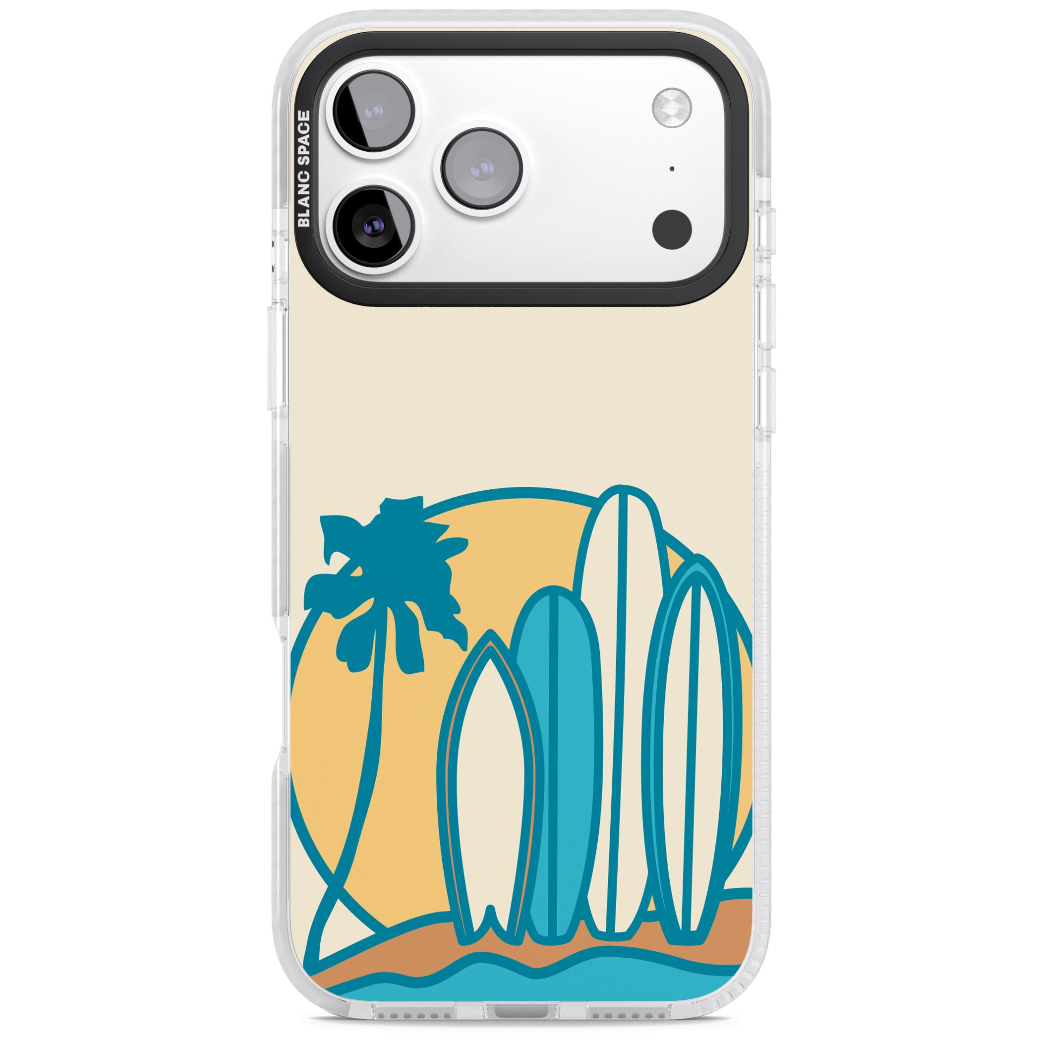 Coastal Surf Vibes iPhone 17 Pro Impact Pro Clear Phone Case