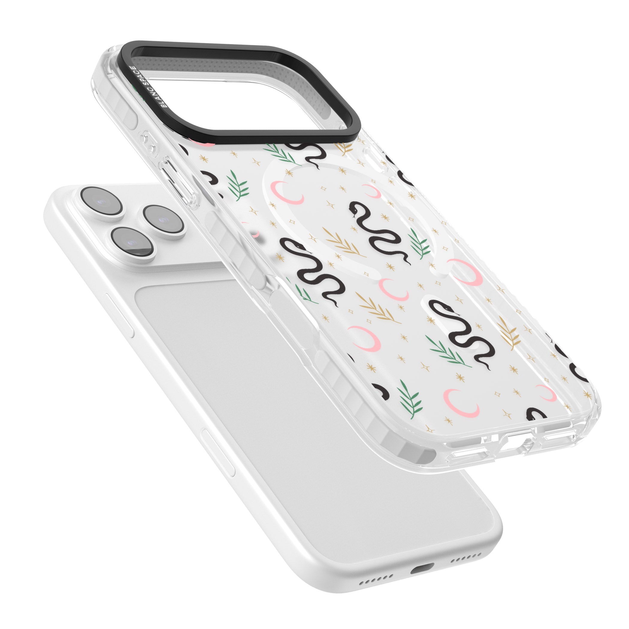 Snake & Moon Pattern iPhone 17 Pro Impact Pro Clear Phone Case Colours