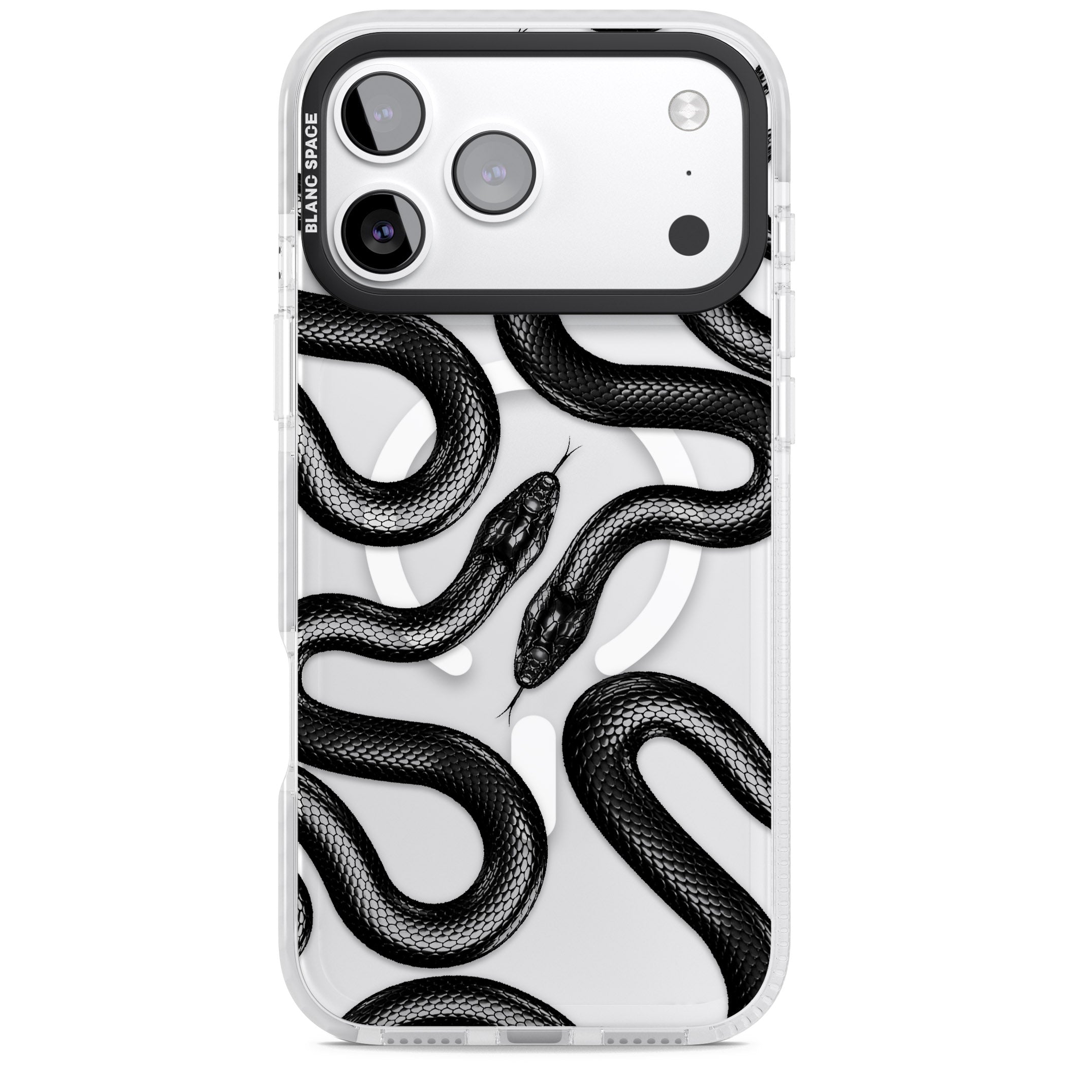Black Kingsnake iPhone 17 Pro Impact Pro Clear Phone Case