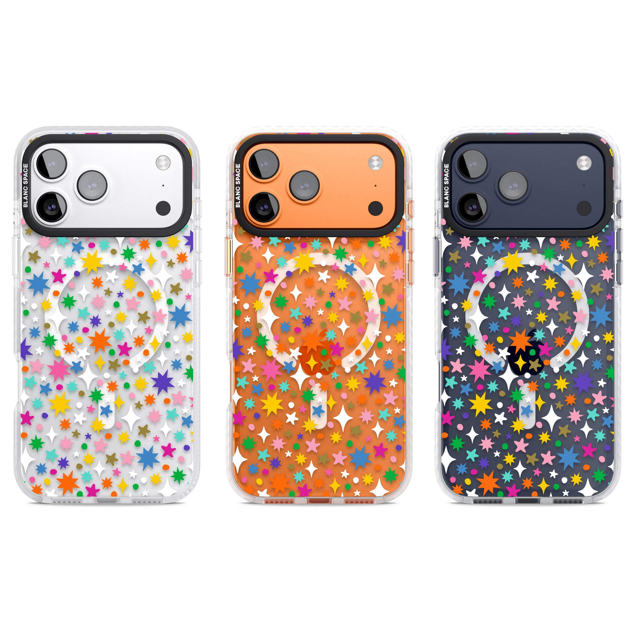 Rainbow Starburst iPhone 17 Pro Impact Pro Clear Phone Case APT Impact Protection