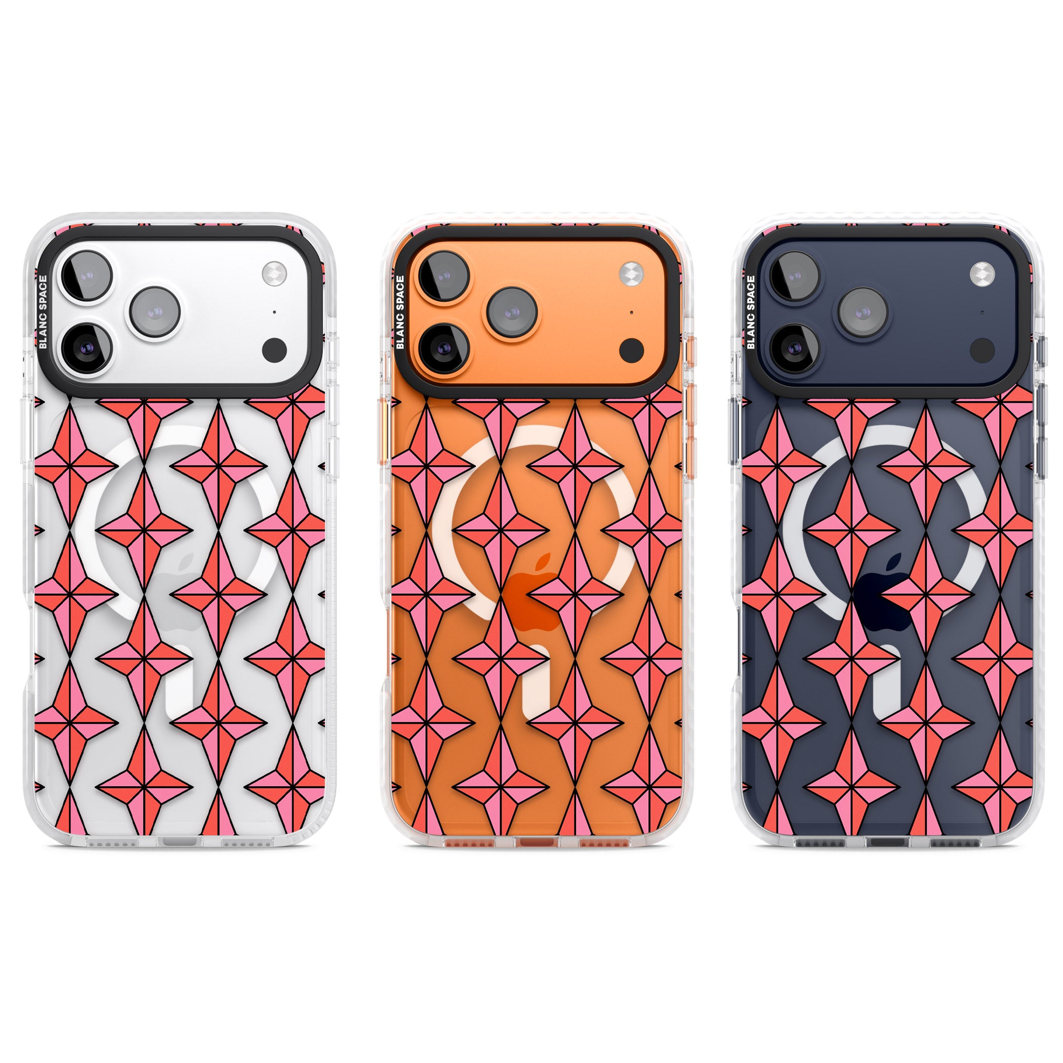 Rose Stars Pattern (Clear) iPhone 17 Pro Impact Pro Clear Phone Case APT Impact Protection