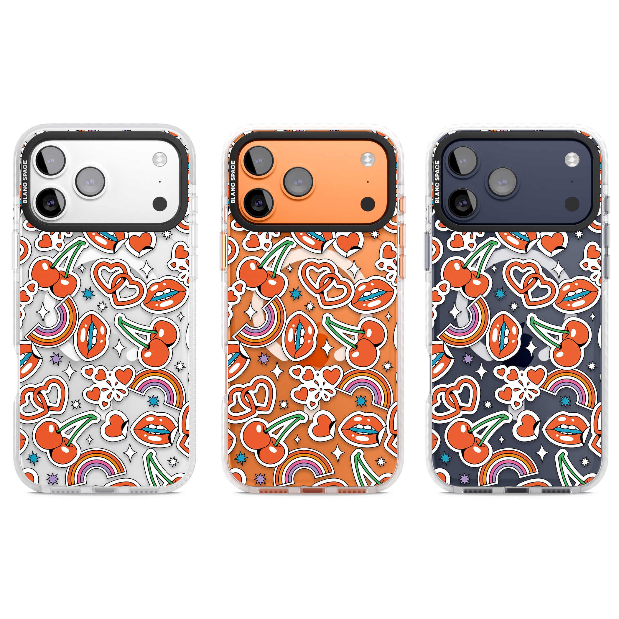 Red Sticker Pop iPhone 17 Pro Impact Pro Clear Phone Case APT Impact Protection