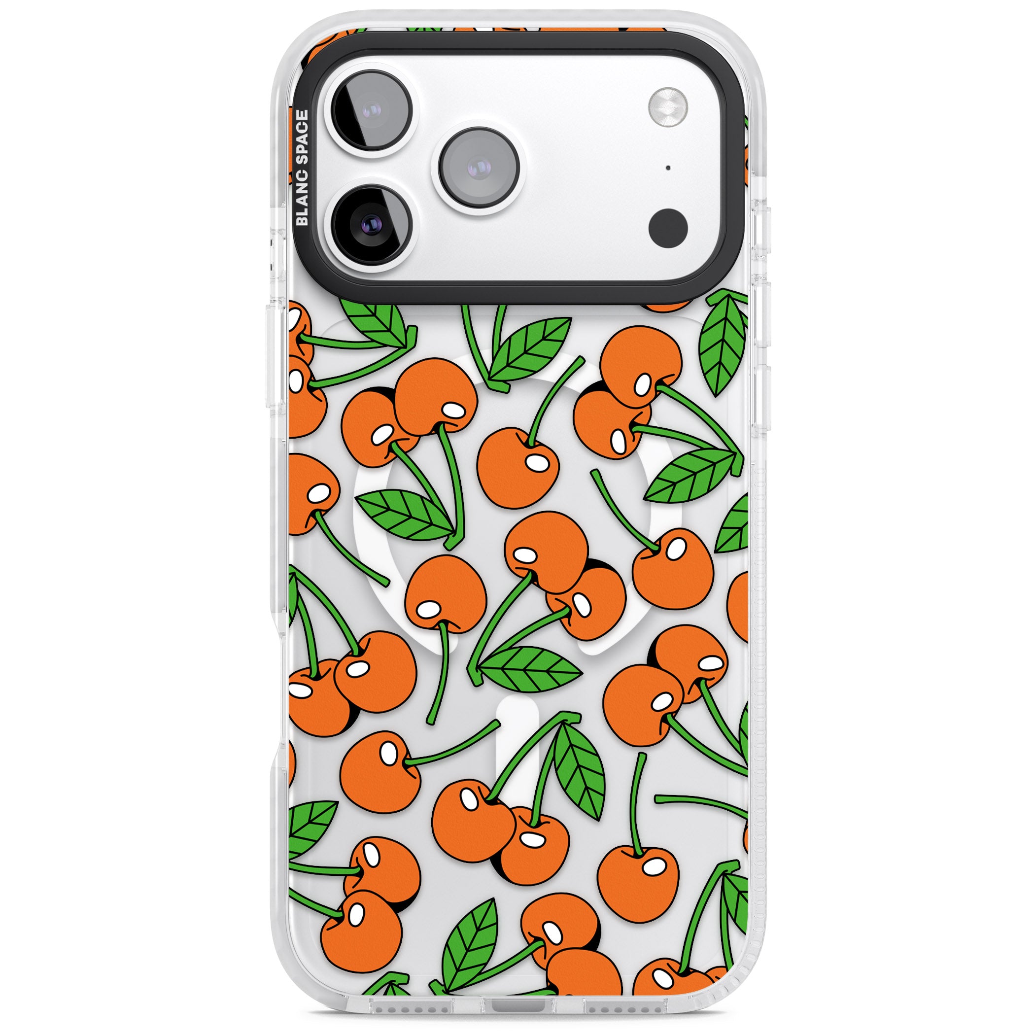 Orchard Fresh Cherries iPhone 17 Pro Impact Pro Clear Phone Case