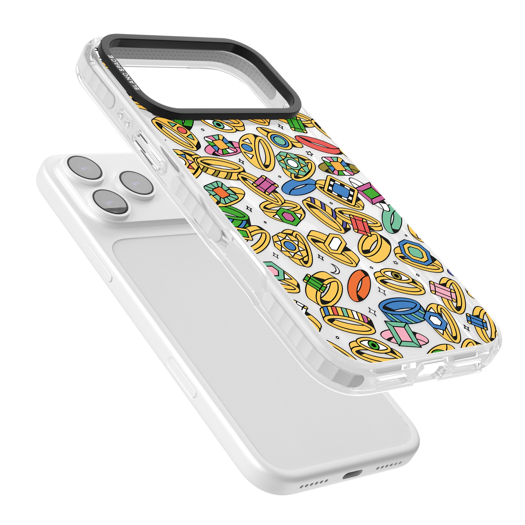 Gemstone Glitz iPhone 17 Pro Impact Pro Clear Phone Case Colours