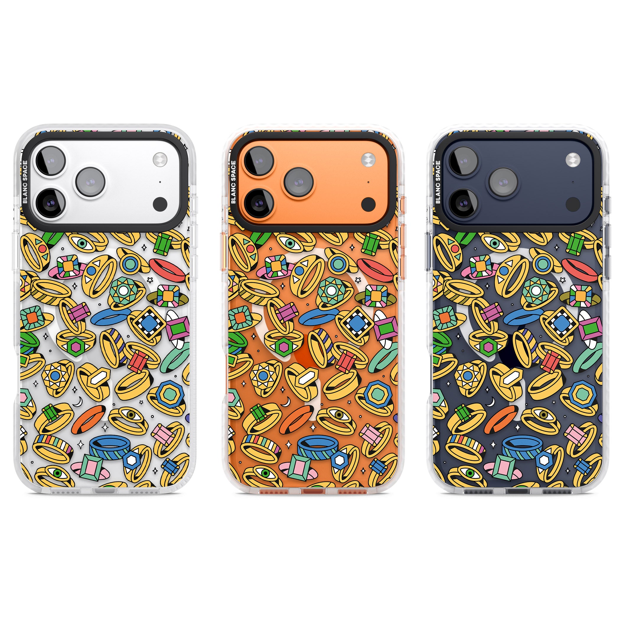 Gemstone Glitz iPhone 17 Pro Impact Pro Clear Phone Case APT Impact Protection