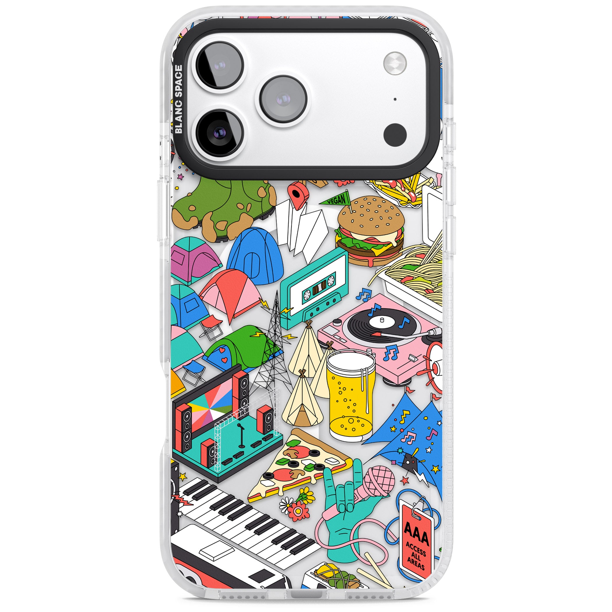 Festival Frenzy iPhone 17 Pro Impact Pro Clear Phone Case