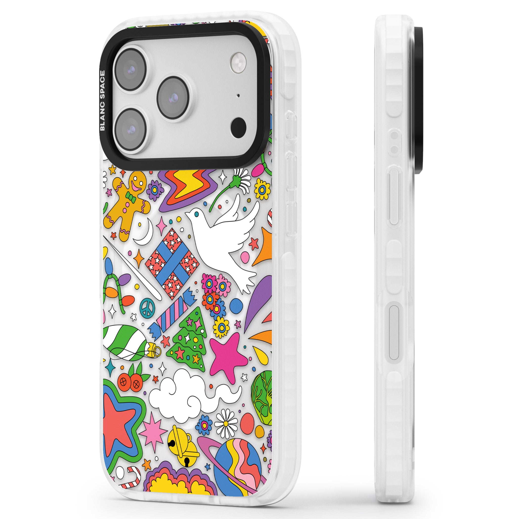 Whimsical Wonderland iPhone 17 Pro Impact Pro Clear Phone Case Side Profile