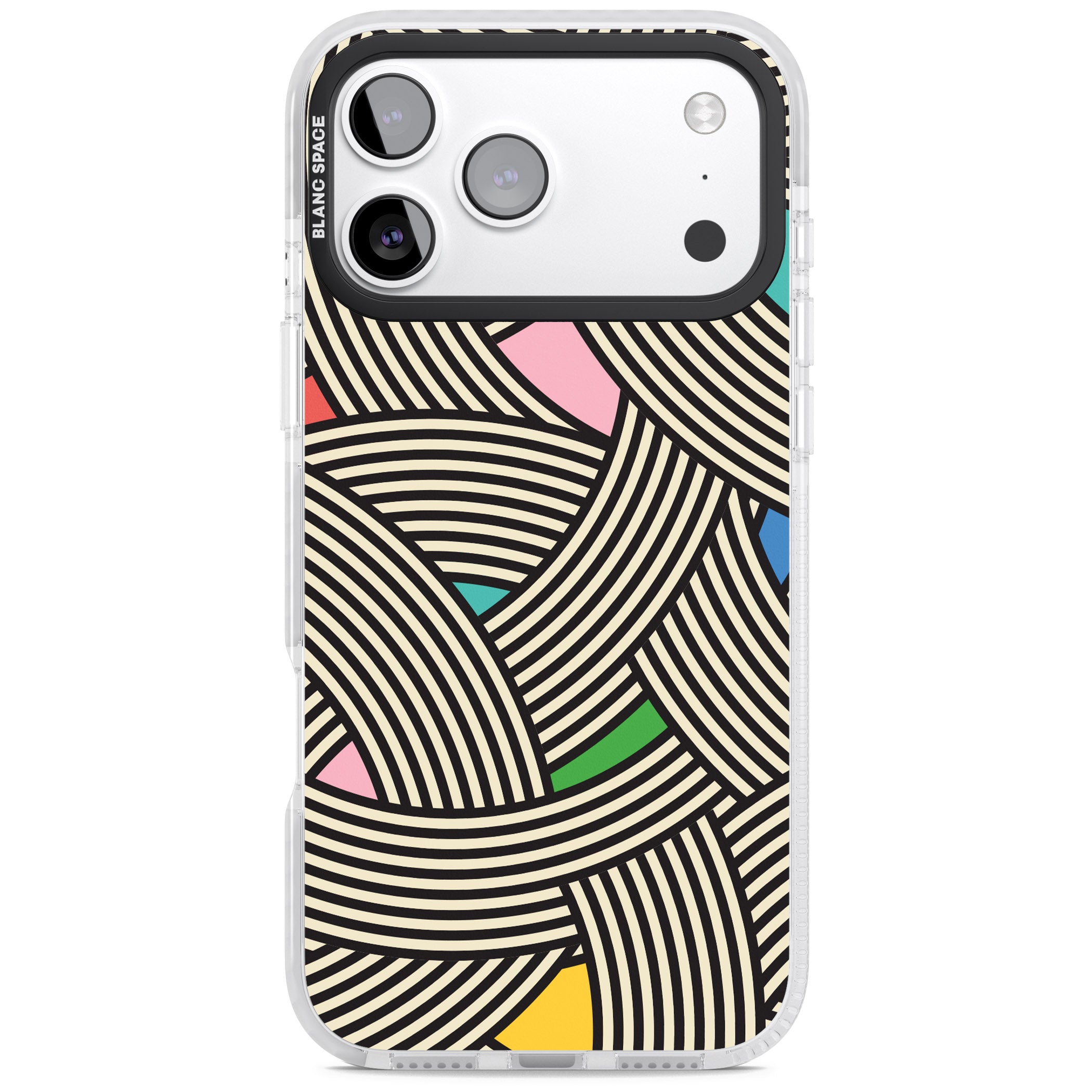 Multicolour Optic Waves iPhone 17 Pro Impact Pro Clear Phone Case