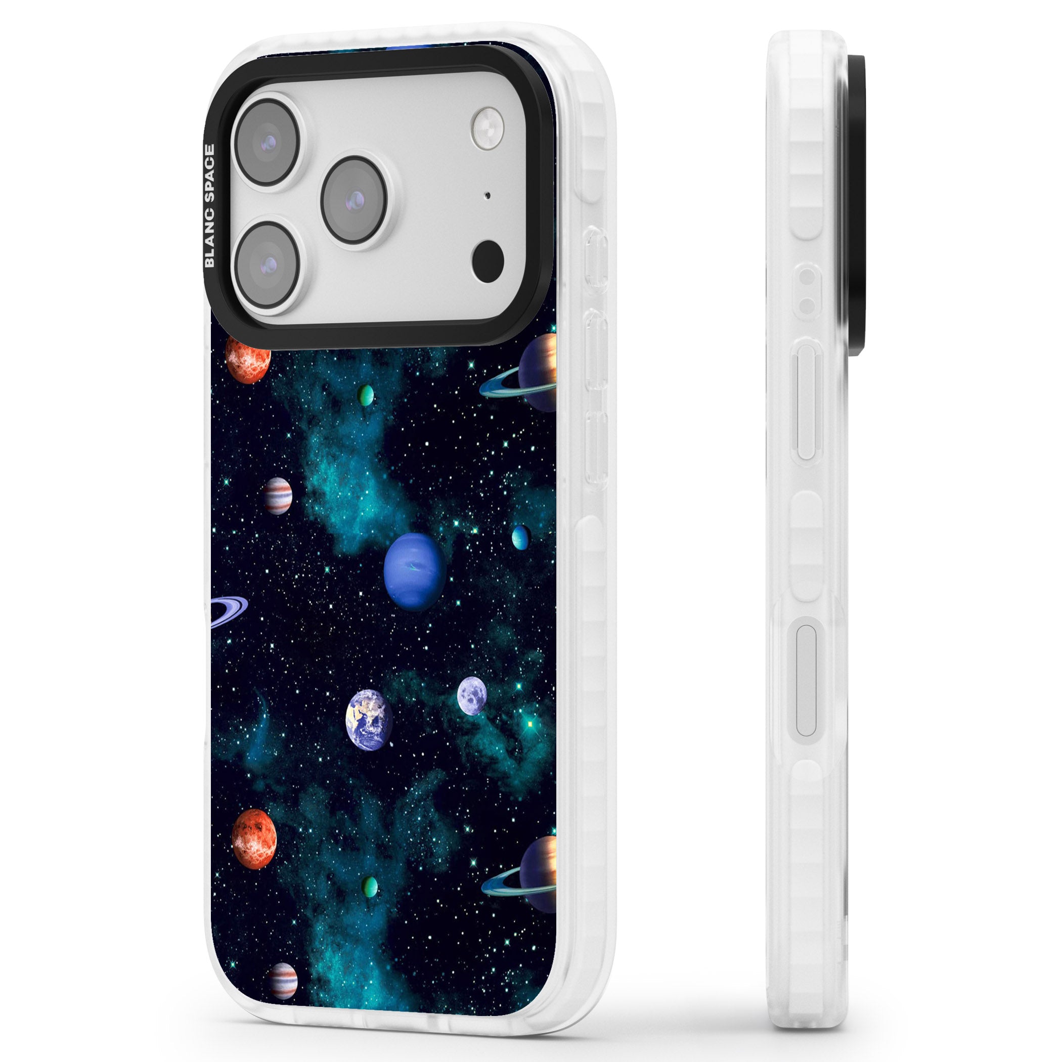 Deep Space iPhone 17 Pro Impact Pro Clear Phone Case Side Profile