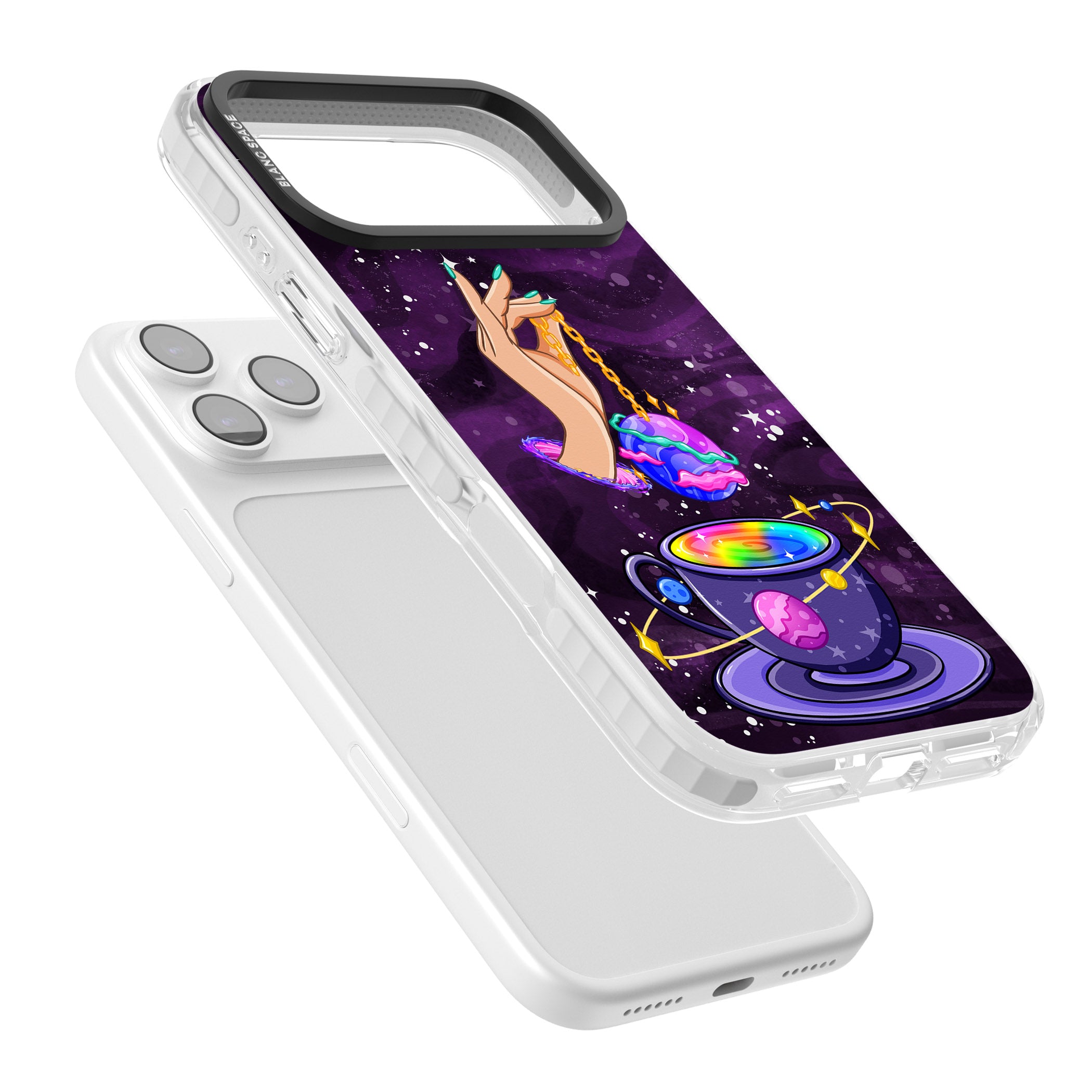 Space Tea iPhone 17 Pro Impact Pro Clear Phone Case Colours