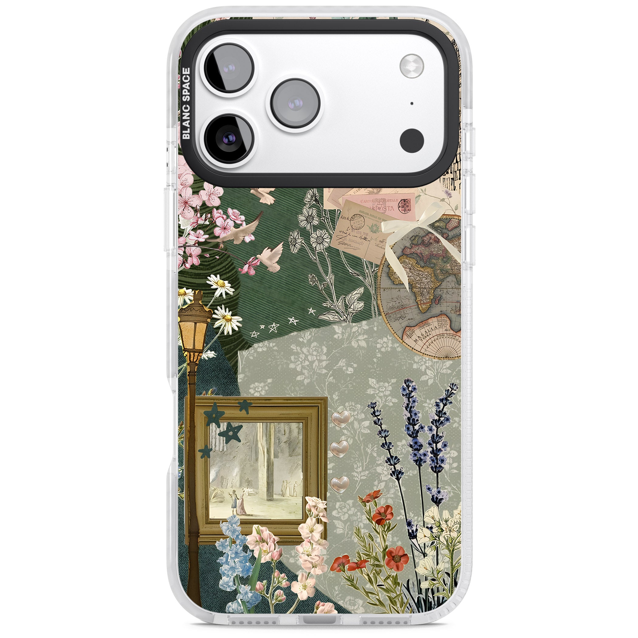 Vintage Spring Collage iPhone 17 Pro Impact Pro Clear Phone Case