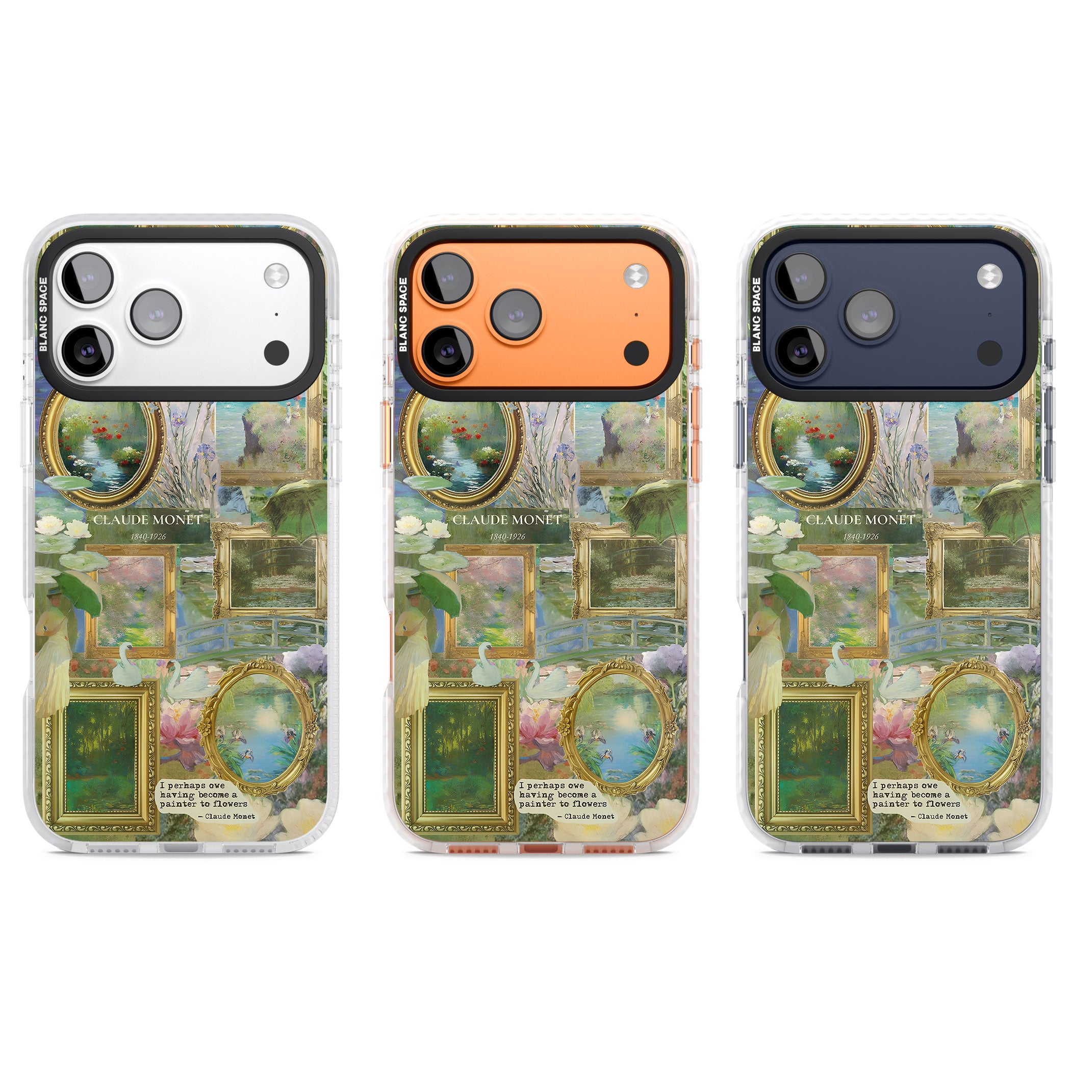 Vintage Floral Frames iPhone 17 Pro Impact Pro Clear Phone Case APT Impact Protection