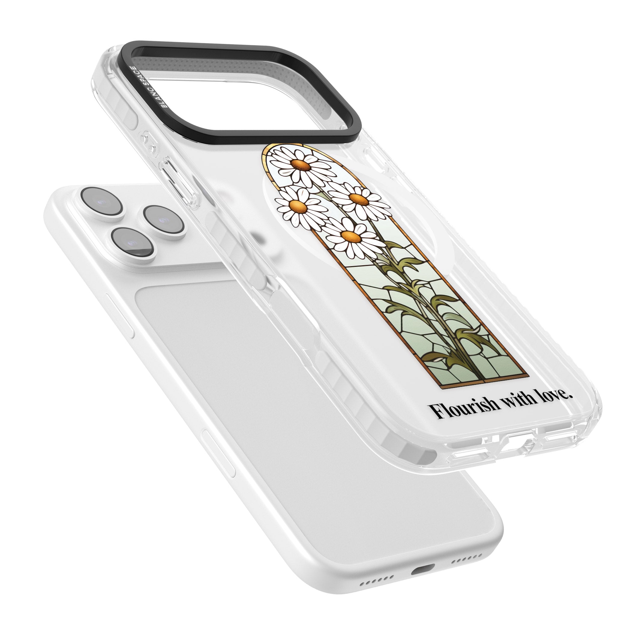 Flourish With Love iPhone 17 Pro Impact Pro Clear Phone Case Colours