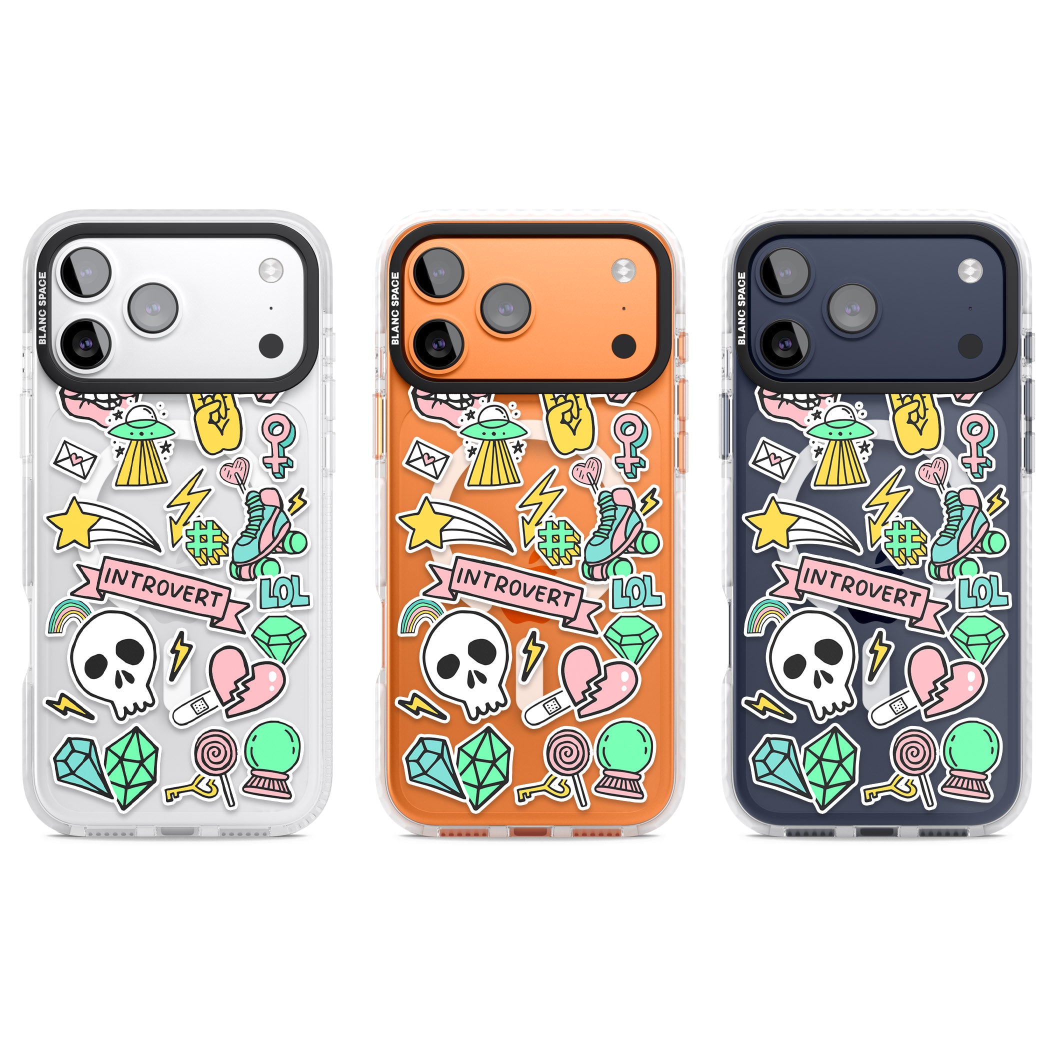 Introvert Sticker iPhone 17 Pro Impact Pro Clear Phone Case APT Impact Protection