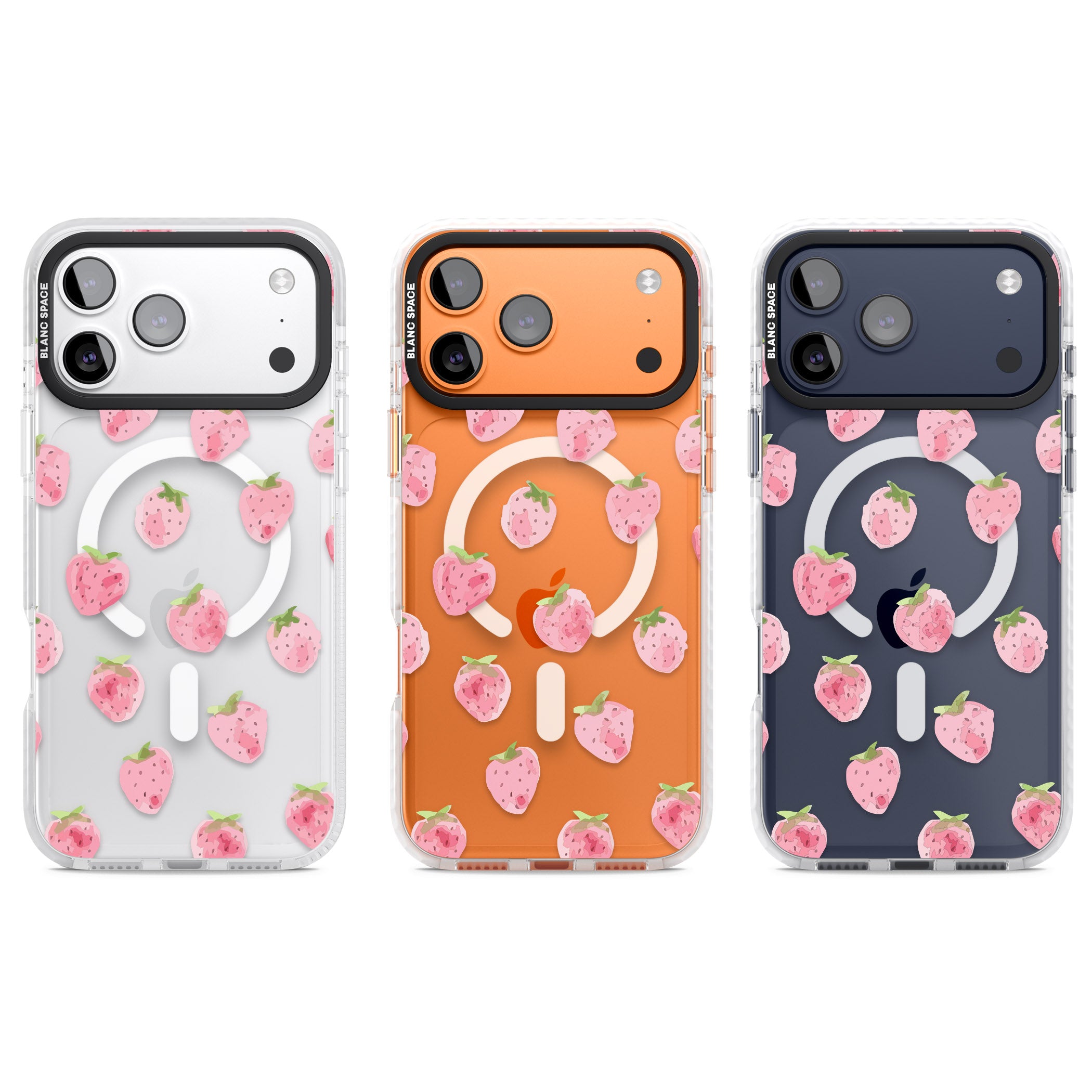 Classic Strawberry iPhone 17 Pro Impact Pro Clear Phone Case APT Impact Protection