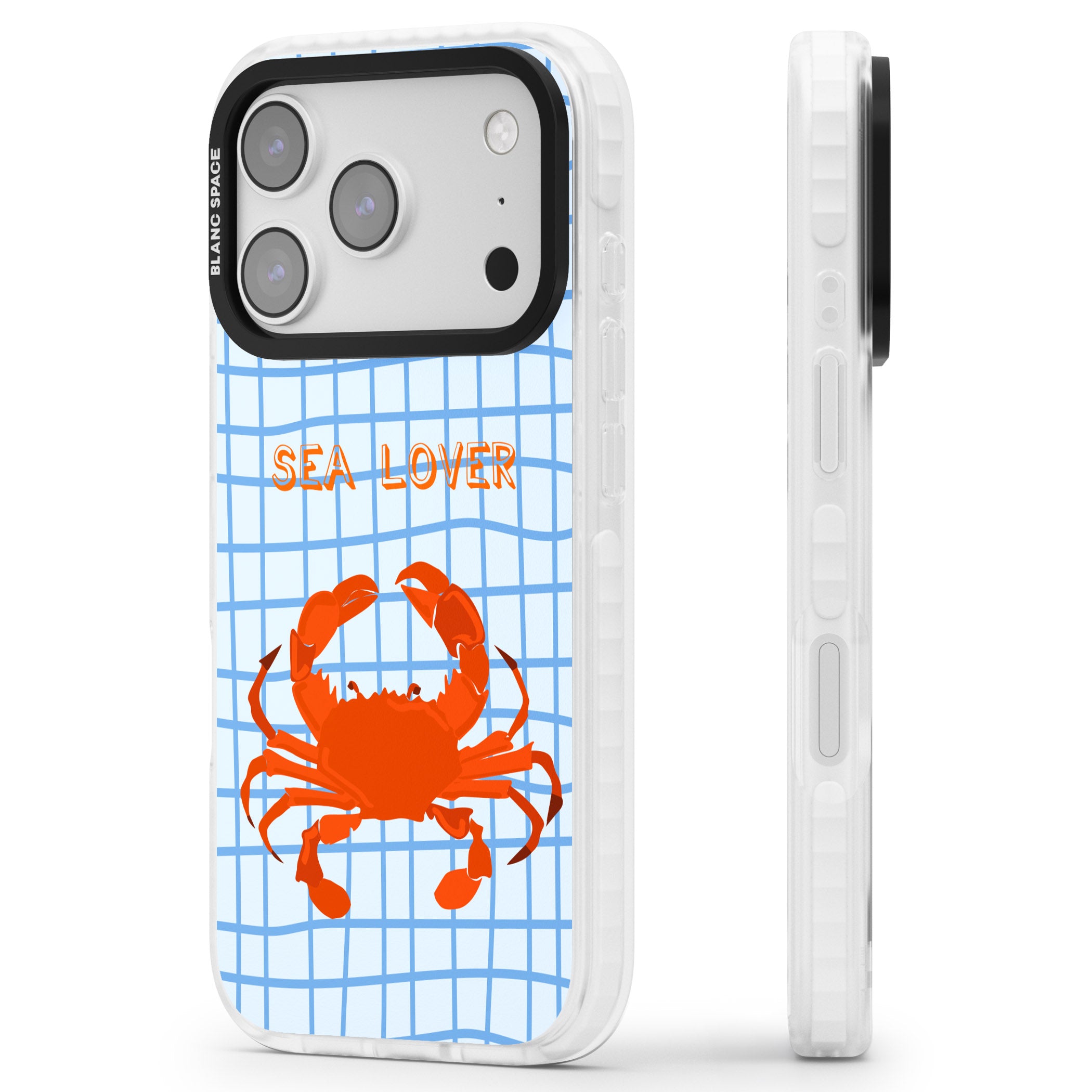 Sea Lover iPhone 17 Pro Impact Pro Clear Phone Case Side Profile