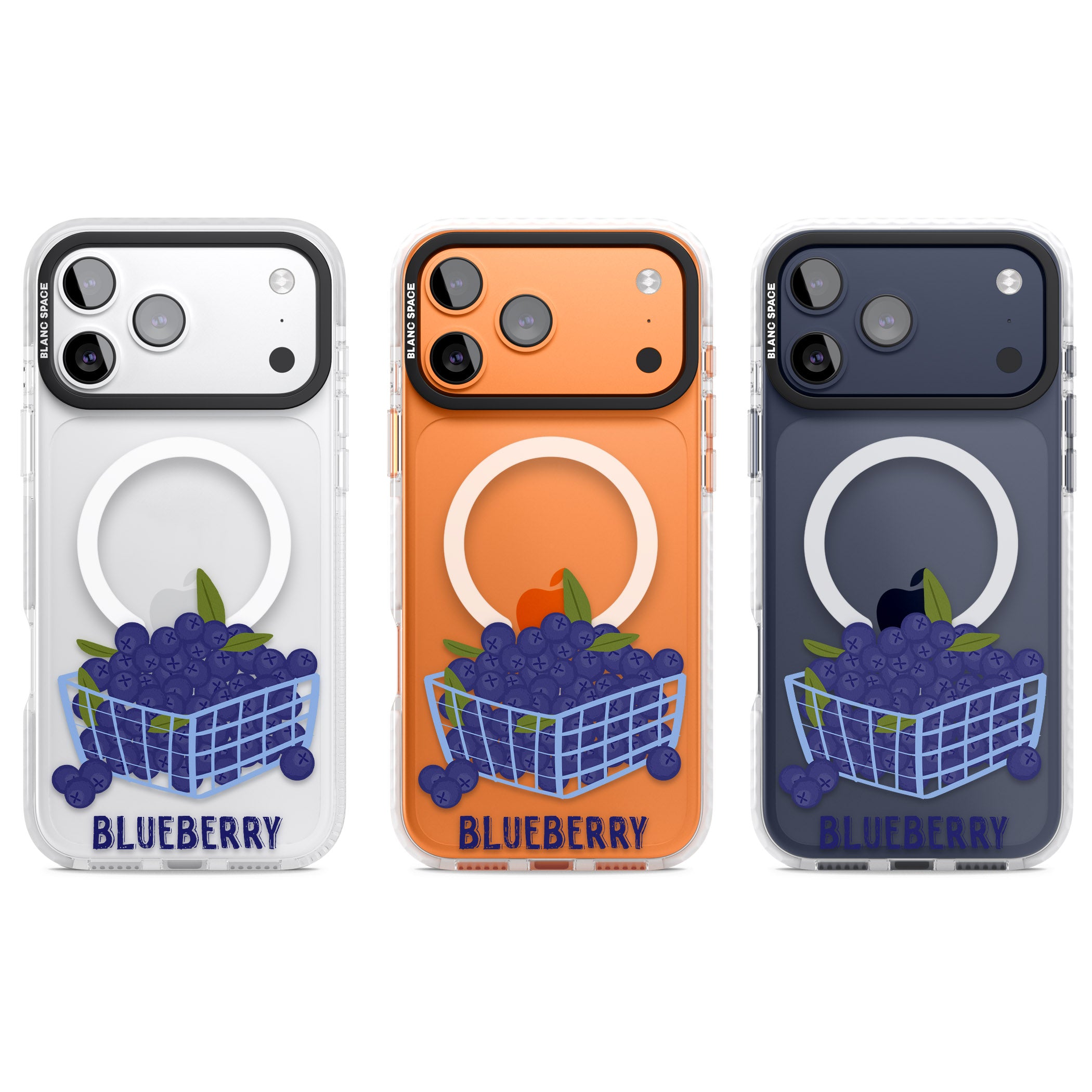 Blueberry Basket iPhone 17 Pro Impact Pro Clear Phone Case APT Impact Protection