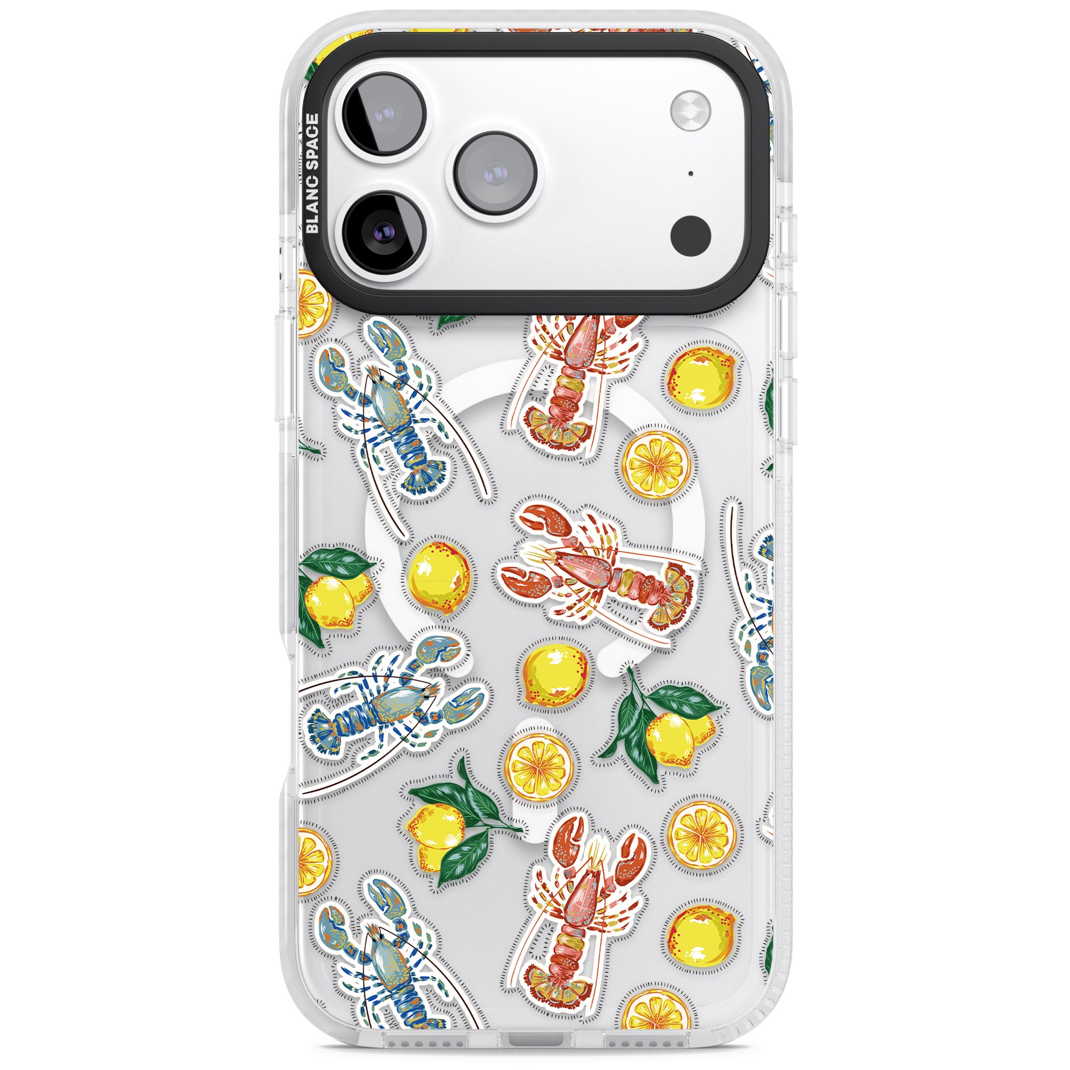 Lemons & Lobsters iPhone 17 Pro Impact Pro Clear Phone Case