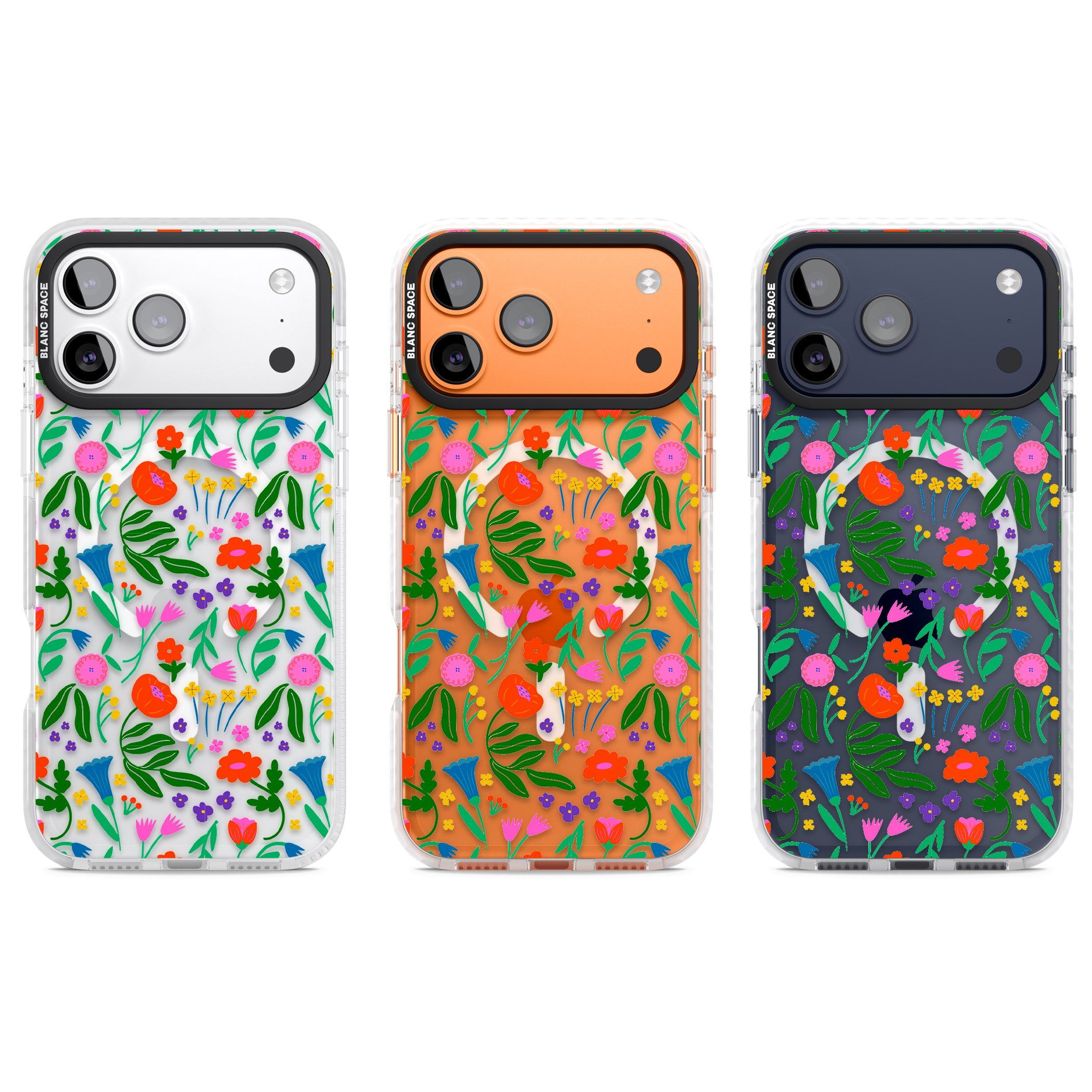 Summer Floral Fiesta iPhone 17 Pro Impact Pro Clear Phone Case APT Impact Protection