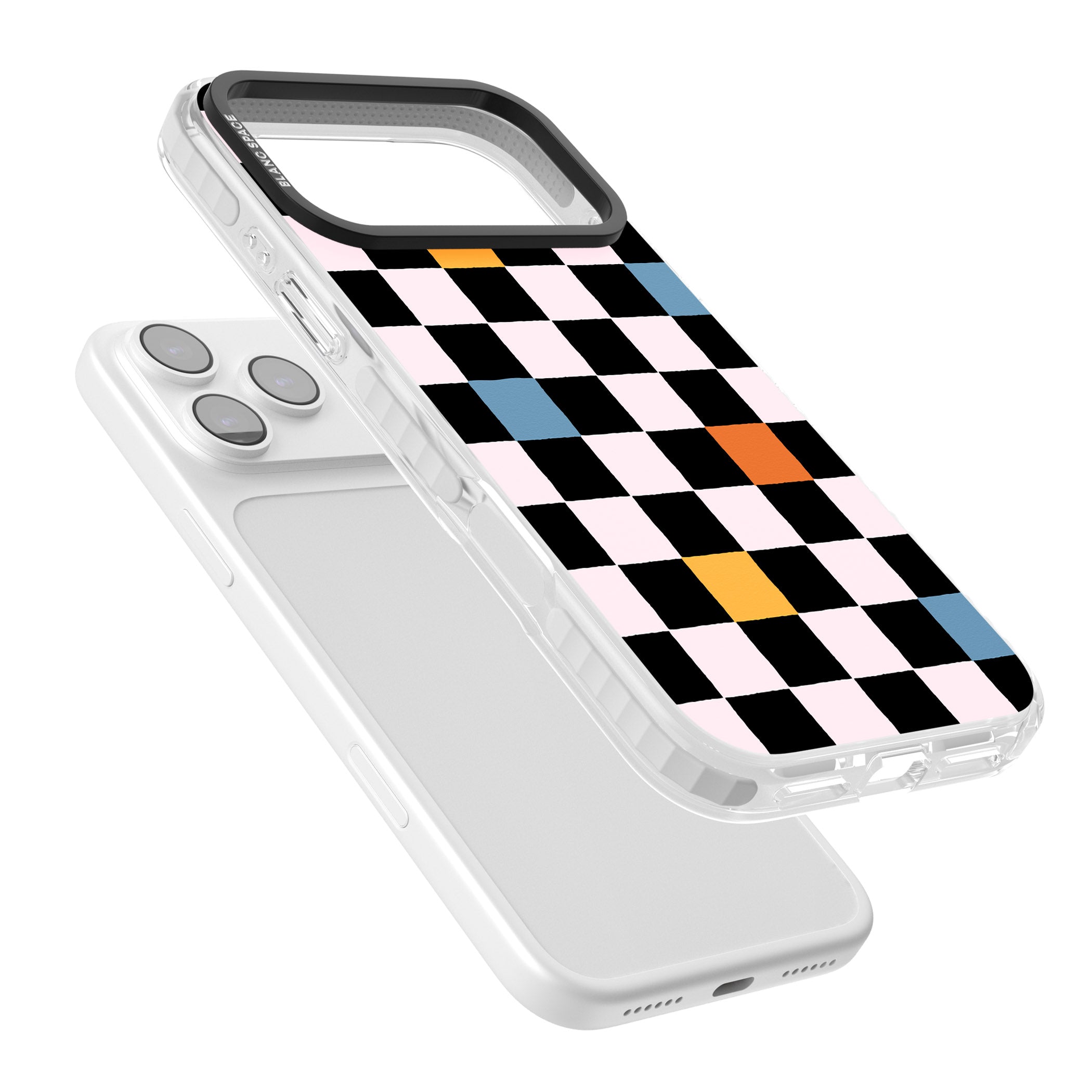 Vibrant Retro Checkered iPhone 17 Pro Impact Pro Clear Phone Case Colours