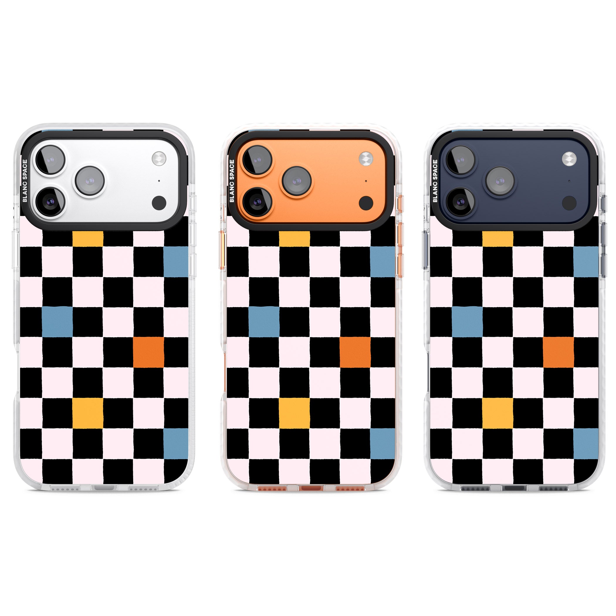 Vibrant Retro Checkered iPhone 17 Pro Impact Pro Clear Phone Case APT Impact Protection