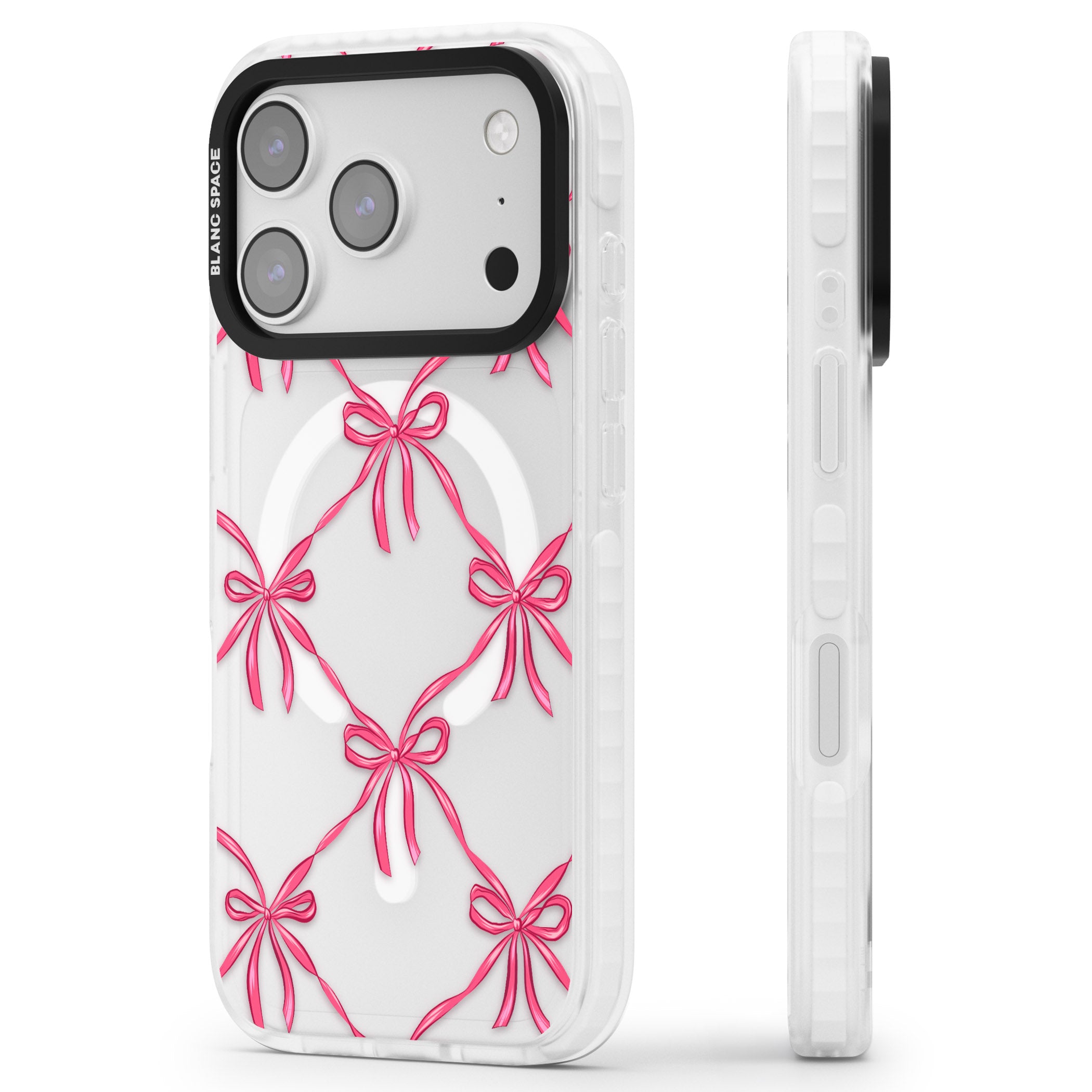 Bow Knots iPhone 17 Pro Impact Pro Clear Phone Case Side Profile