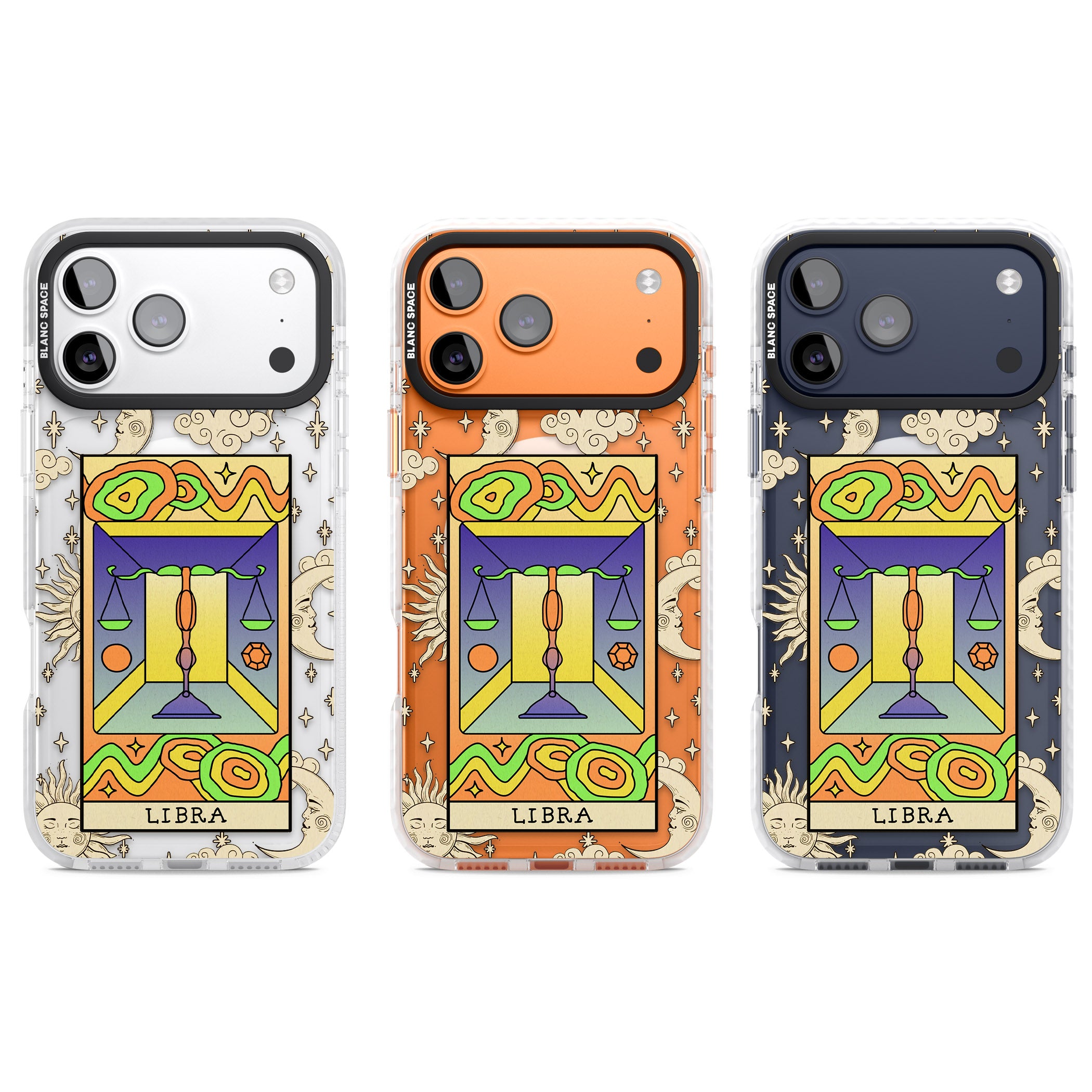 Celestial Zodiac Libra iPhone 17 Pro Impact Pro Clear Phone Case APT Impact Protection