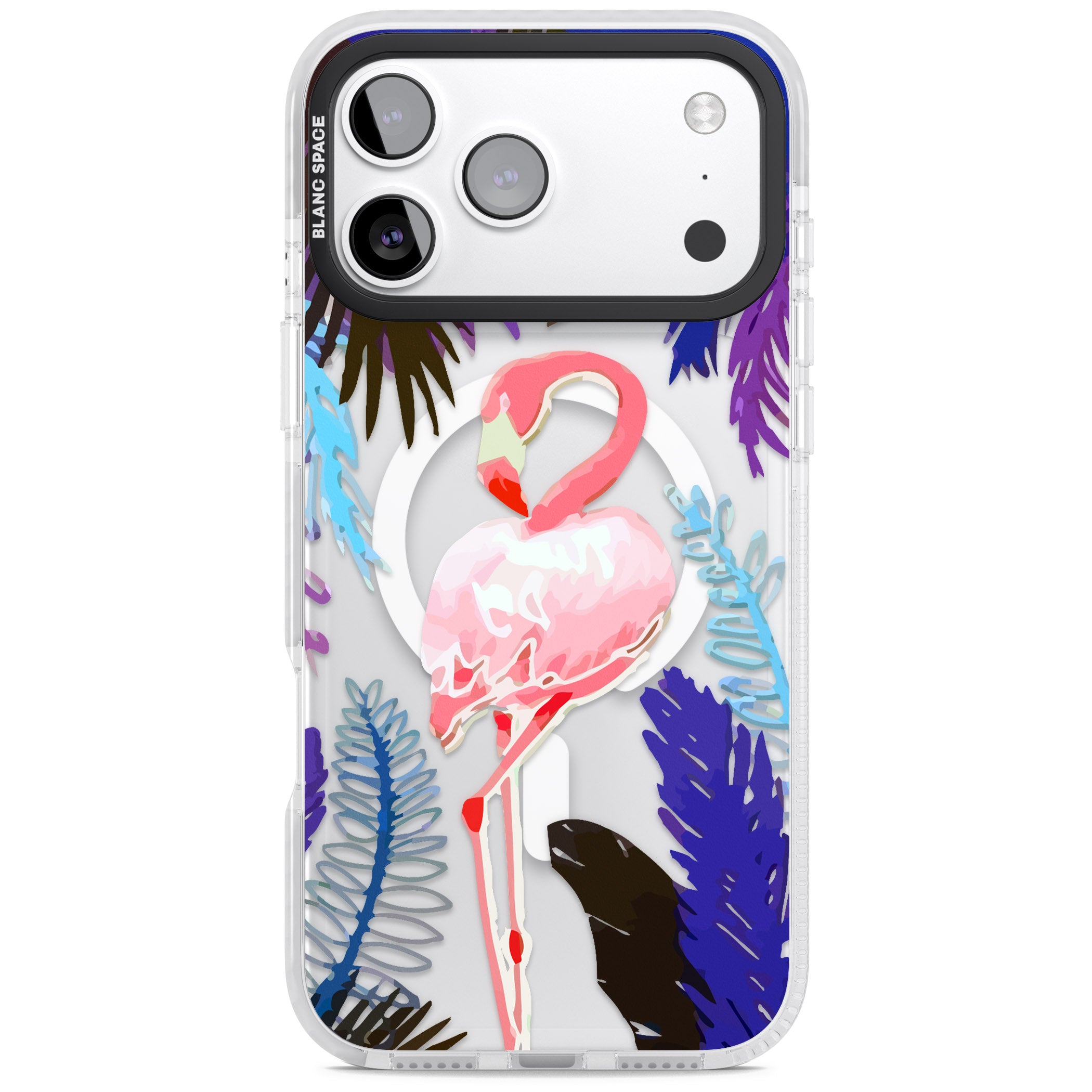 Tropical Flamingo iPhone 17 Pro Impact Pro Clear Phone Case
